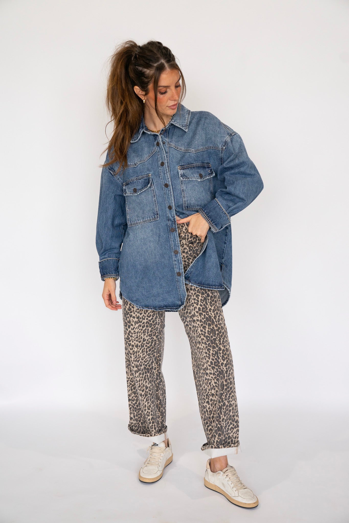 Abby Oversized Denim Top