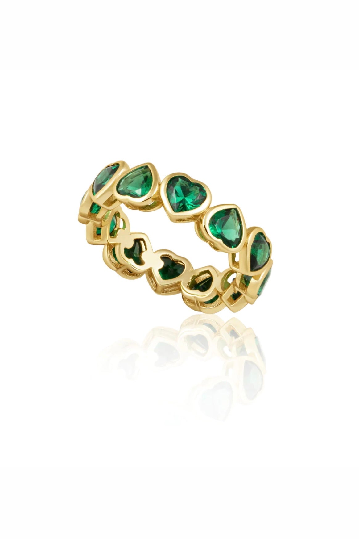 Bezel Heart Ring (Multiple Colors)
