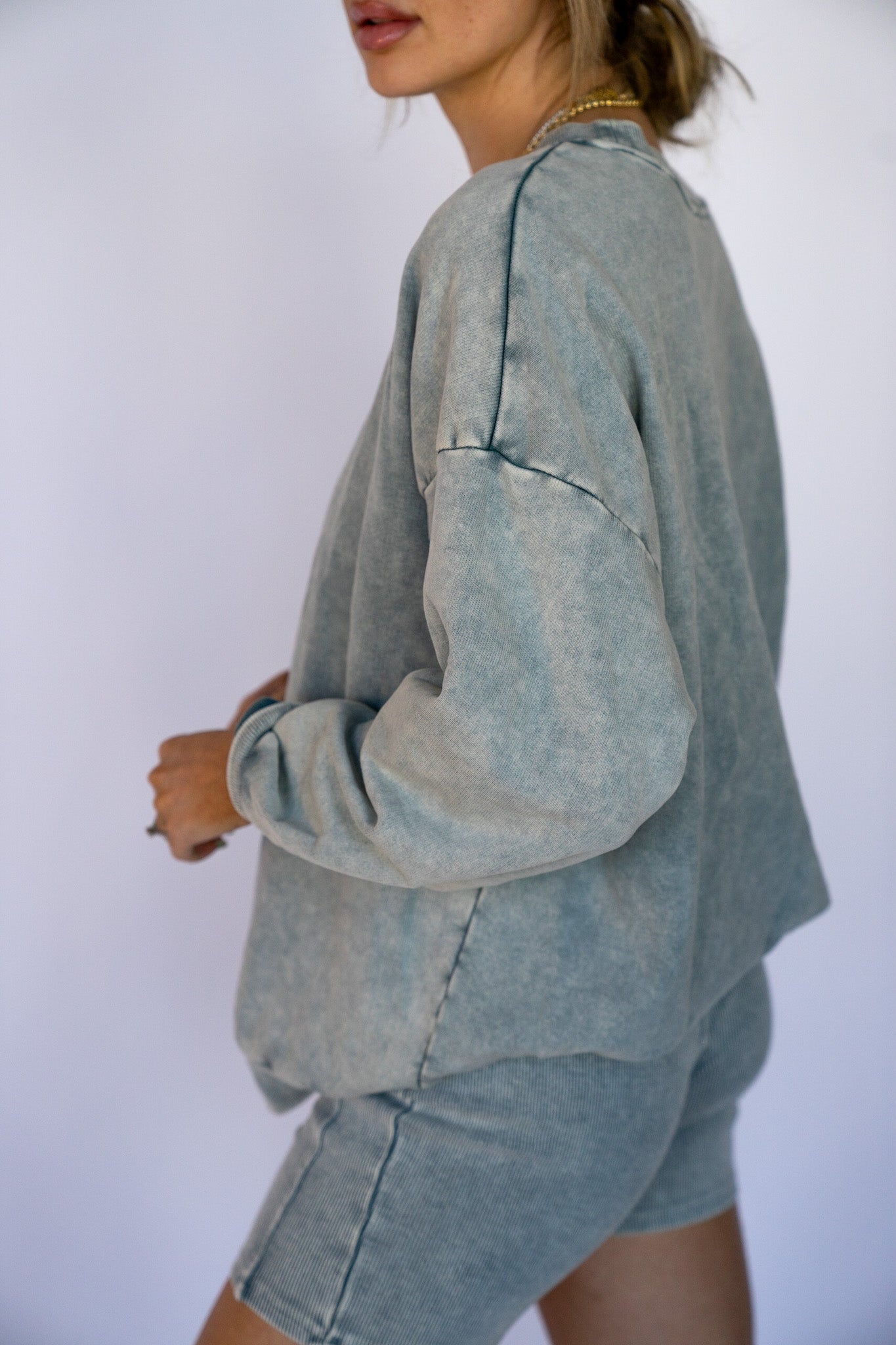 Sage Washed Oversized Pullover
