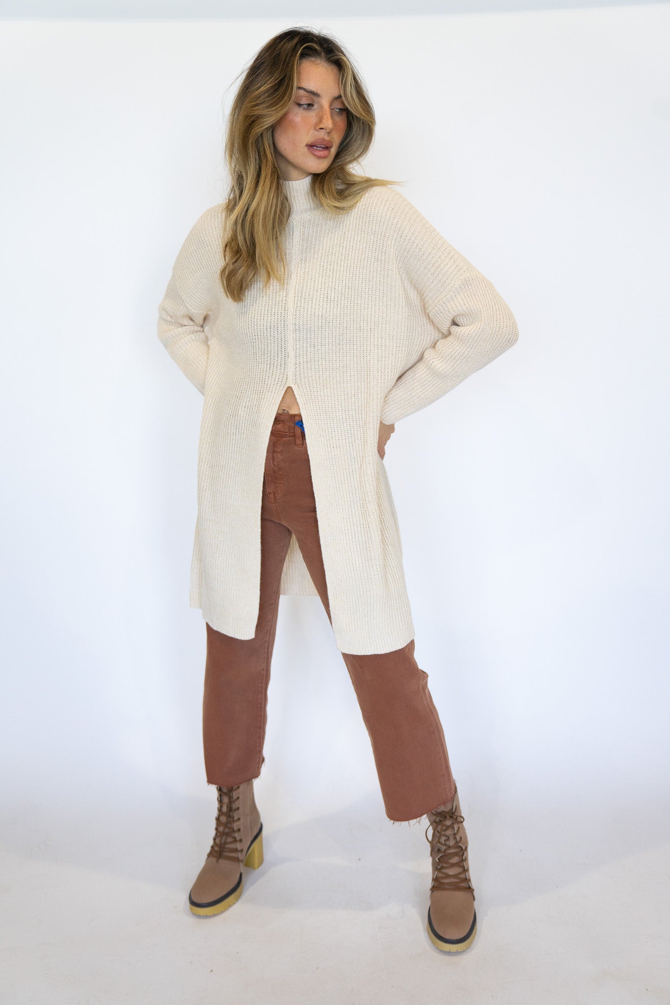High Neck Knit Sweater