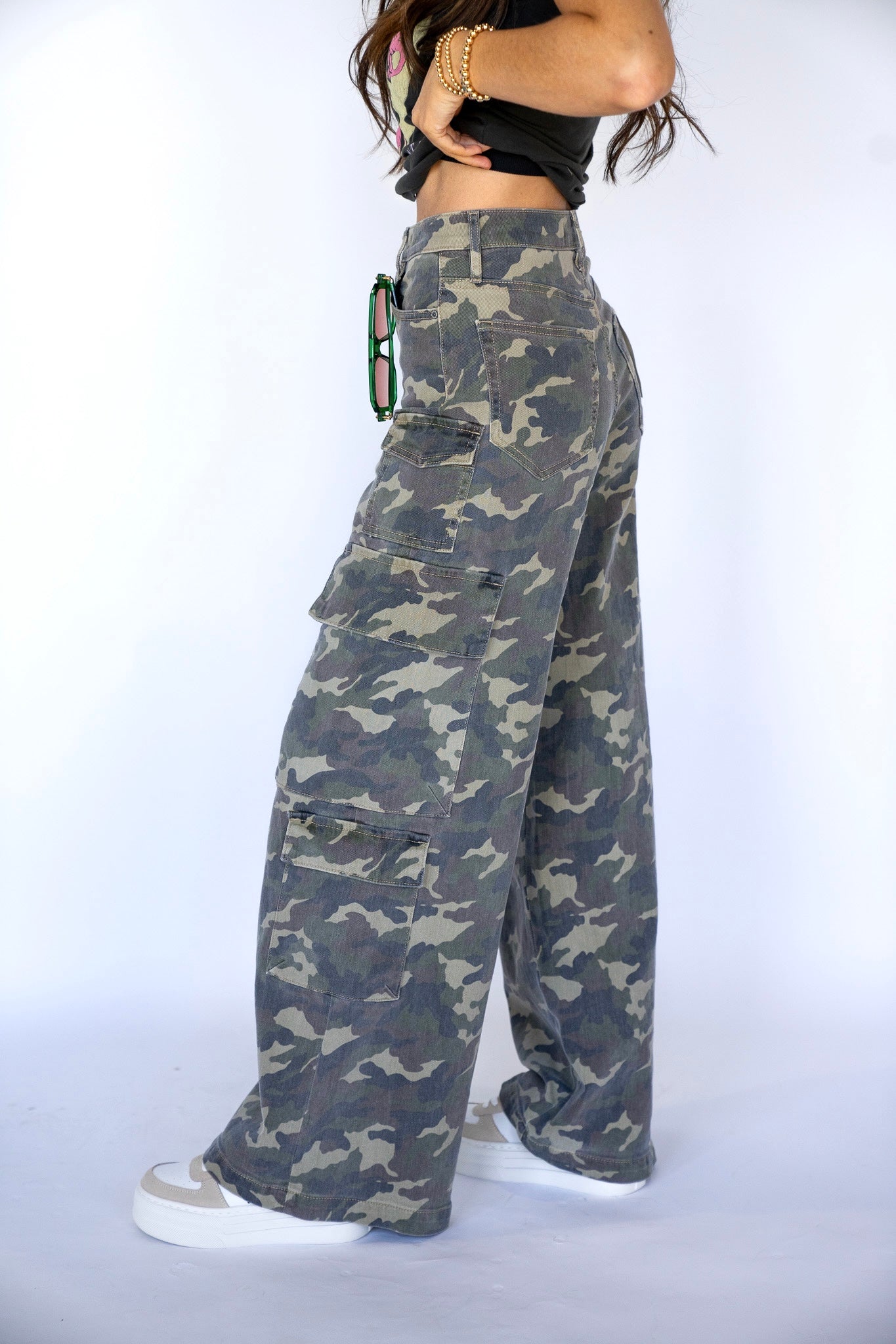 Wide Leg Camo Cargos
