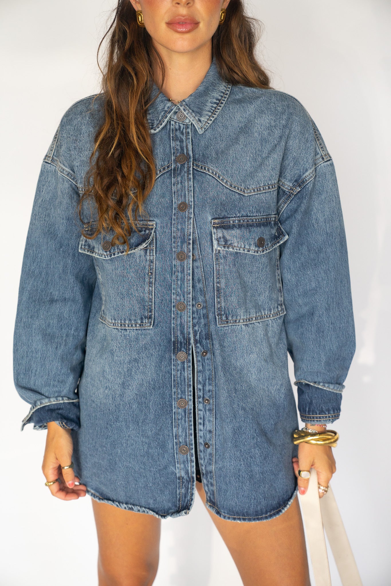Abby Oversized Denim Top
