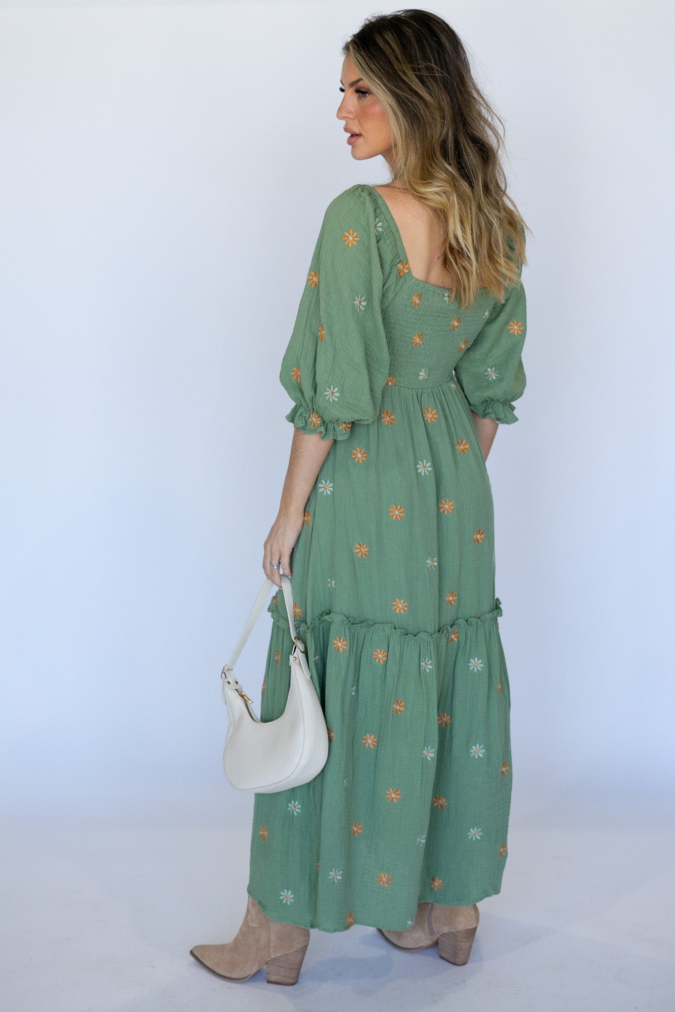Olive Floral Maxi