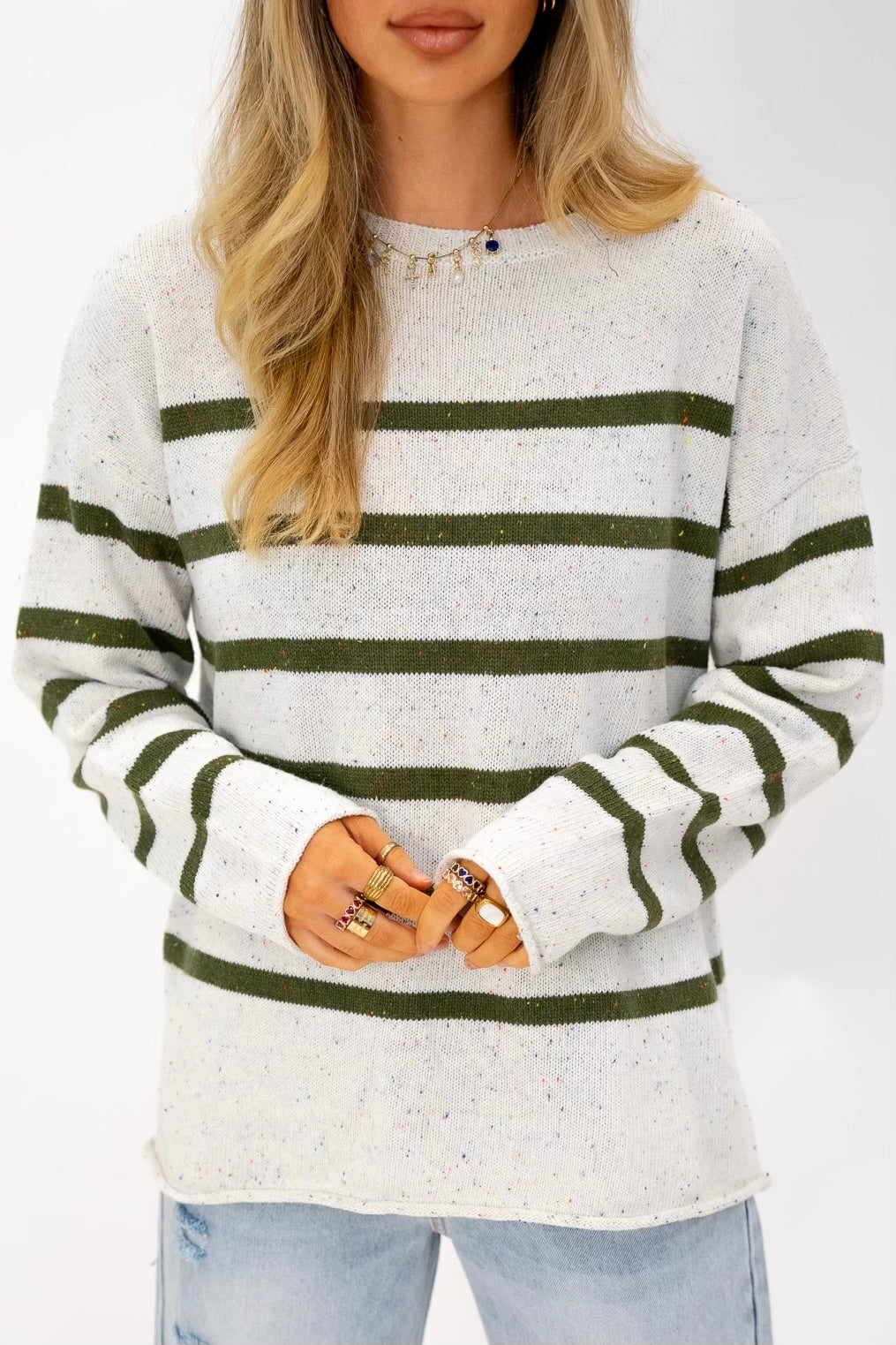 Spotted Stripe Pullover