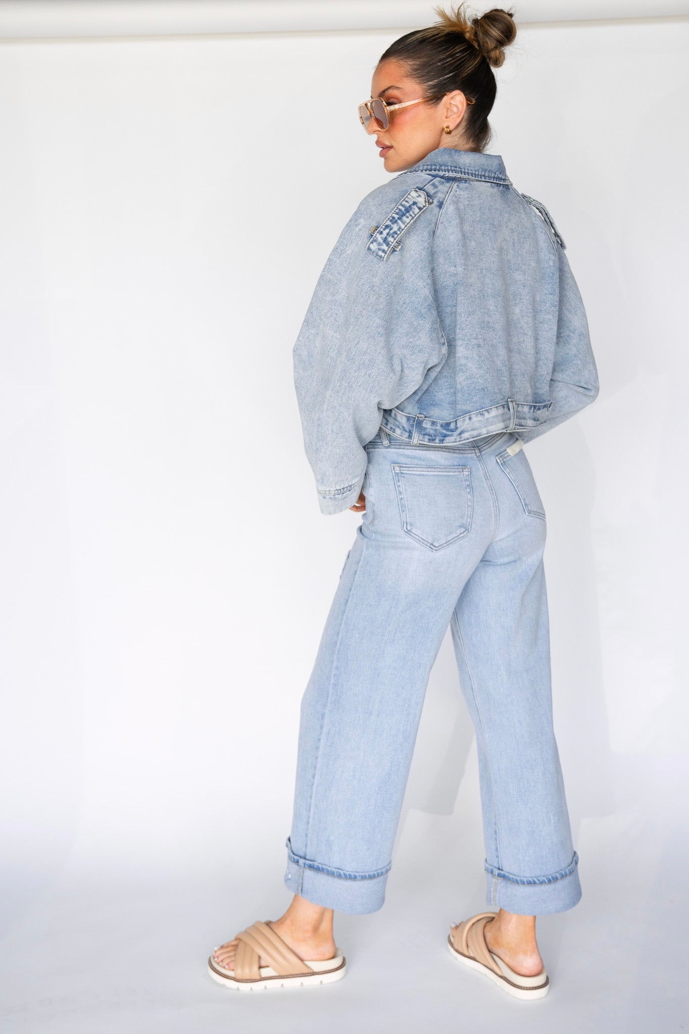 Light Wash Denim Motto Jacket