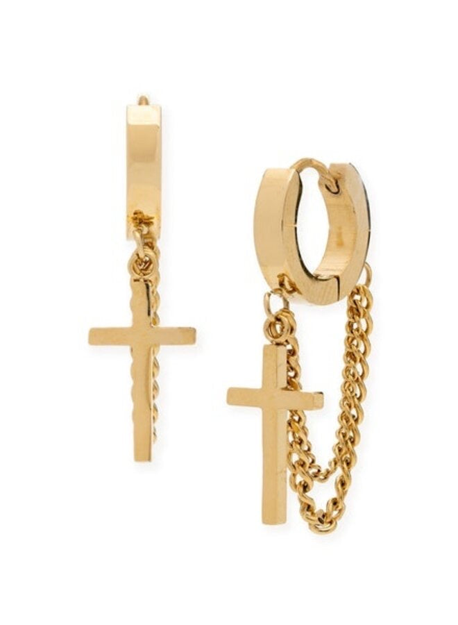 Dangling Cross Huggies