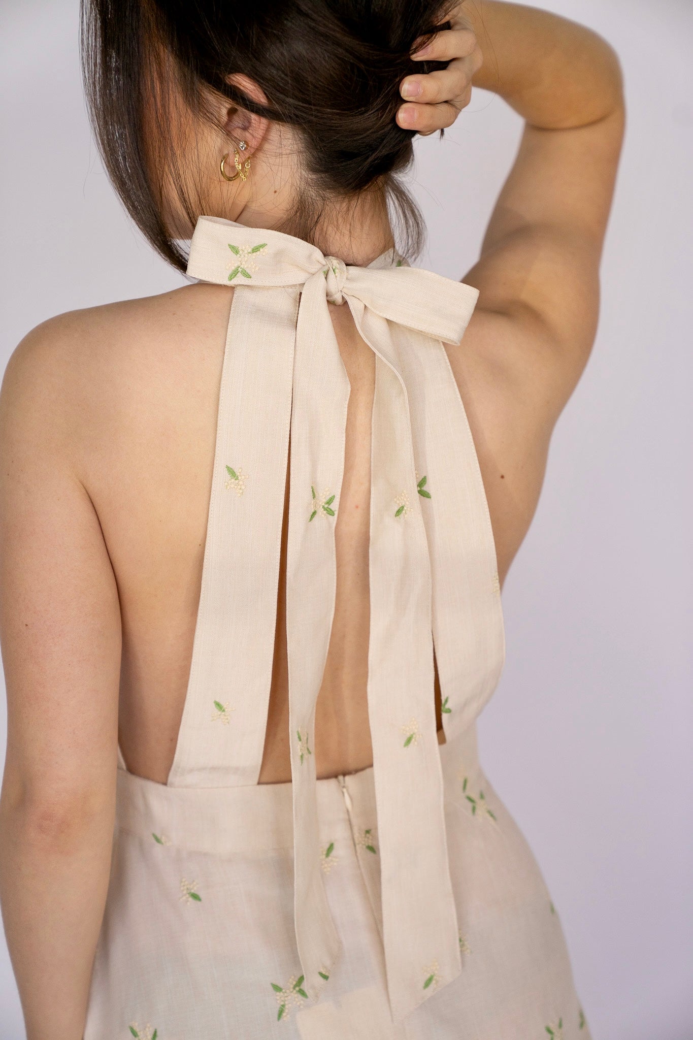 Paloma Embroidered Halter Dress