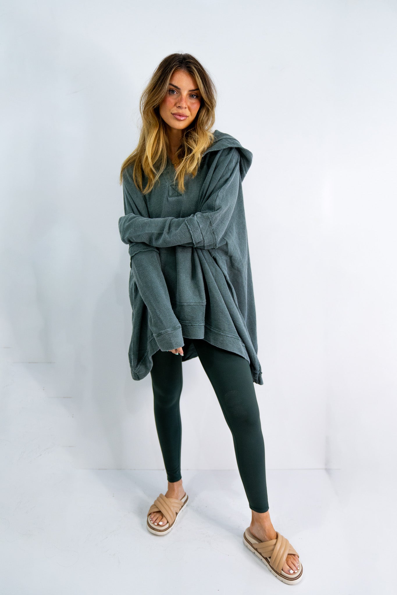Her Cozy Poncho (Multiple Colors)