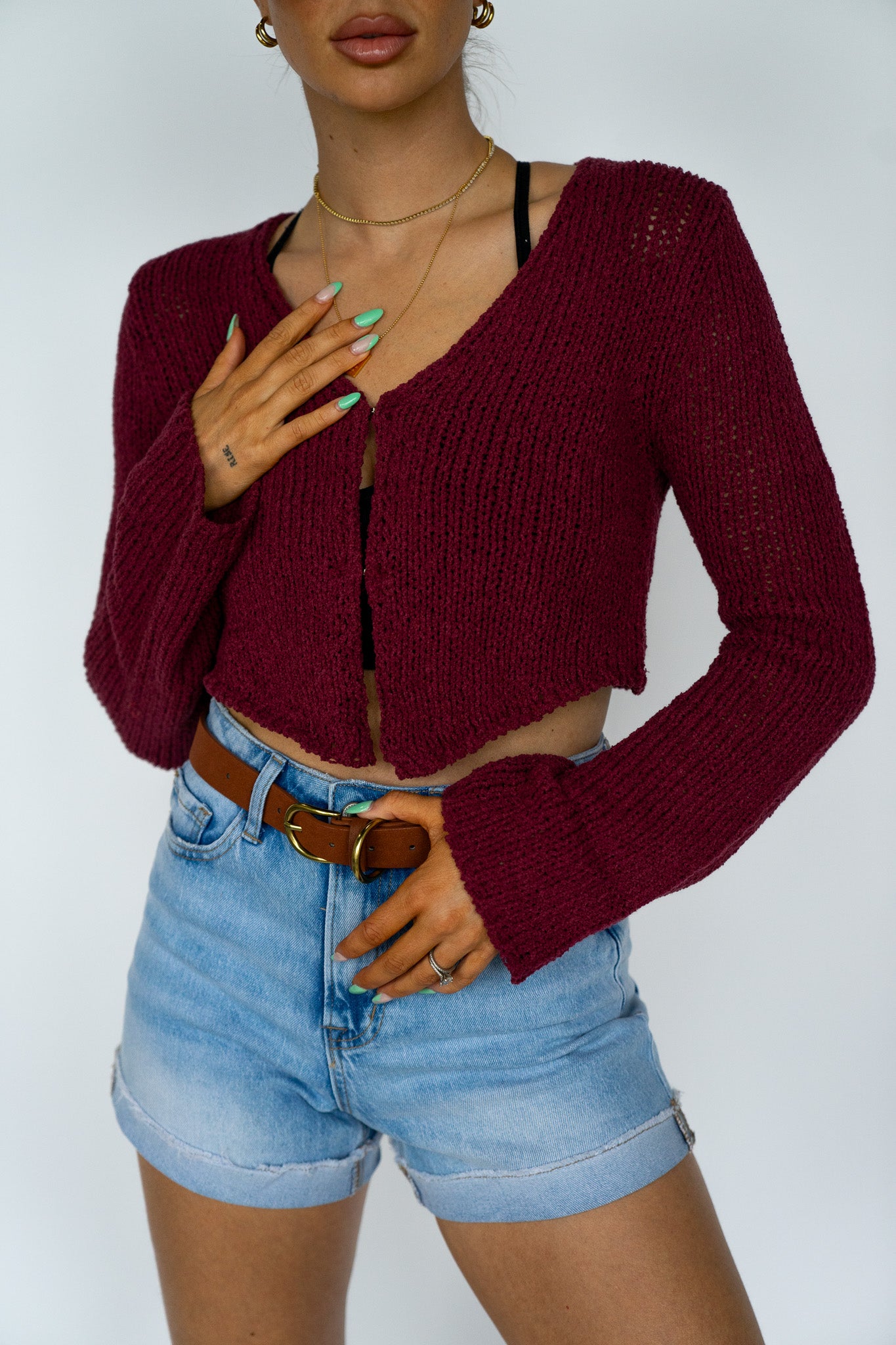 Open Front Knit Top