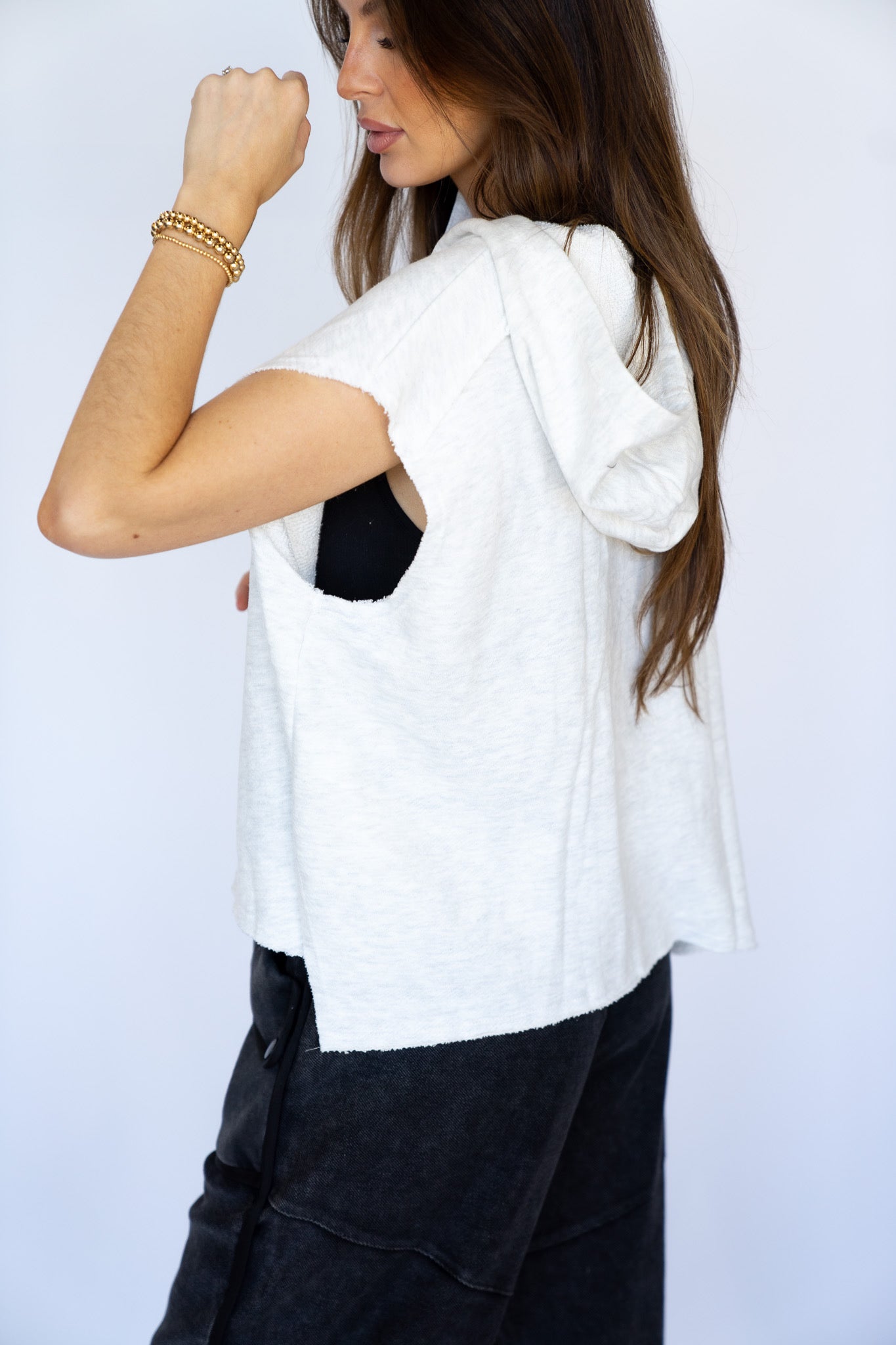 The Oversized Sleeveless Hoodie