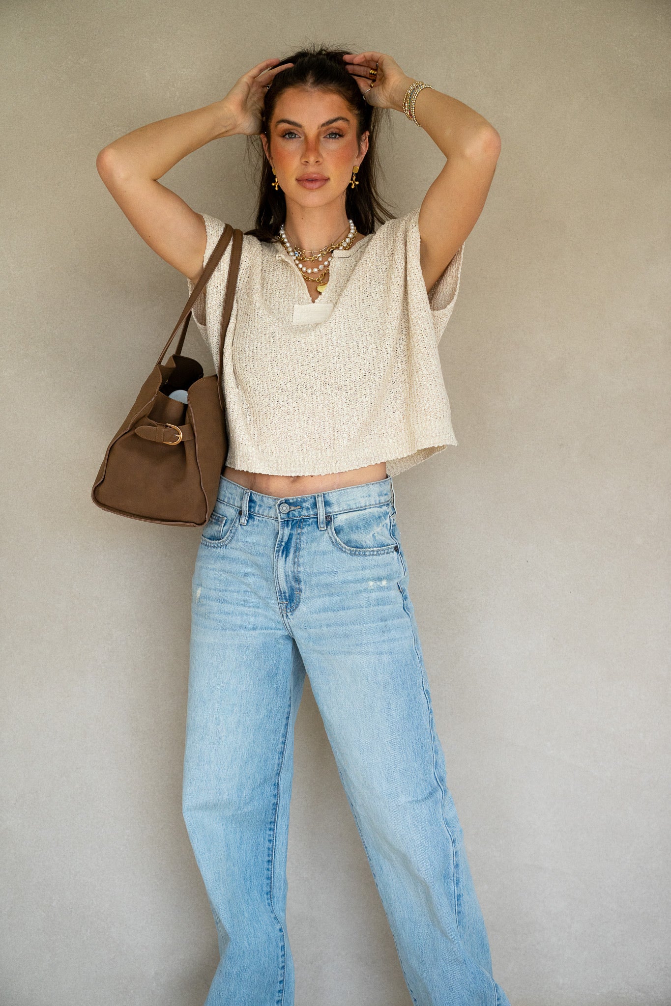 Patch Sleeveless Sweater