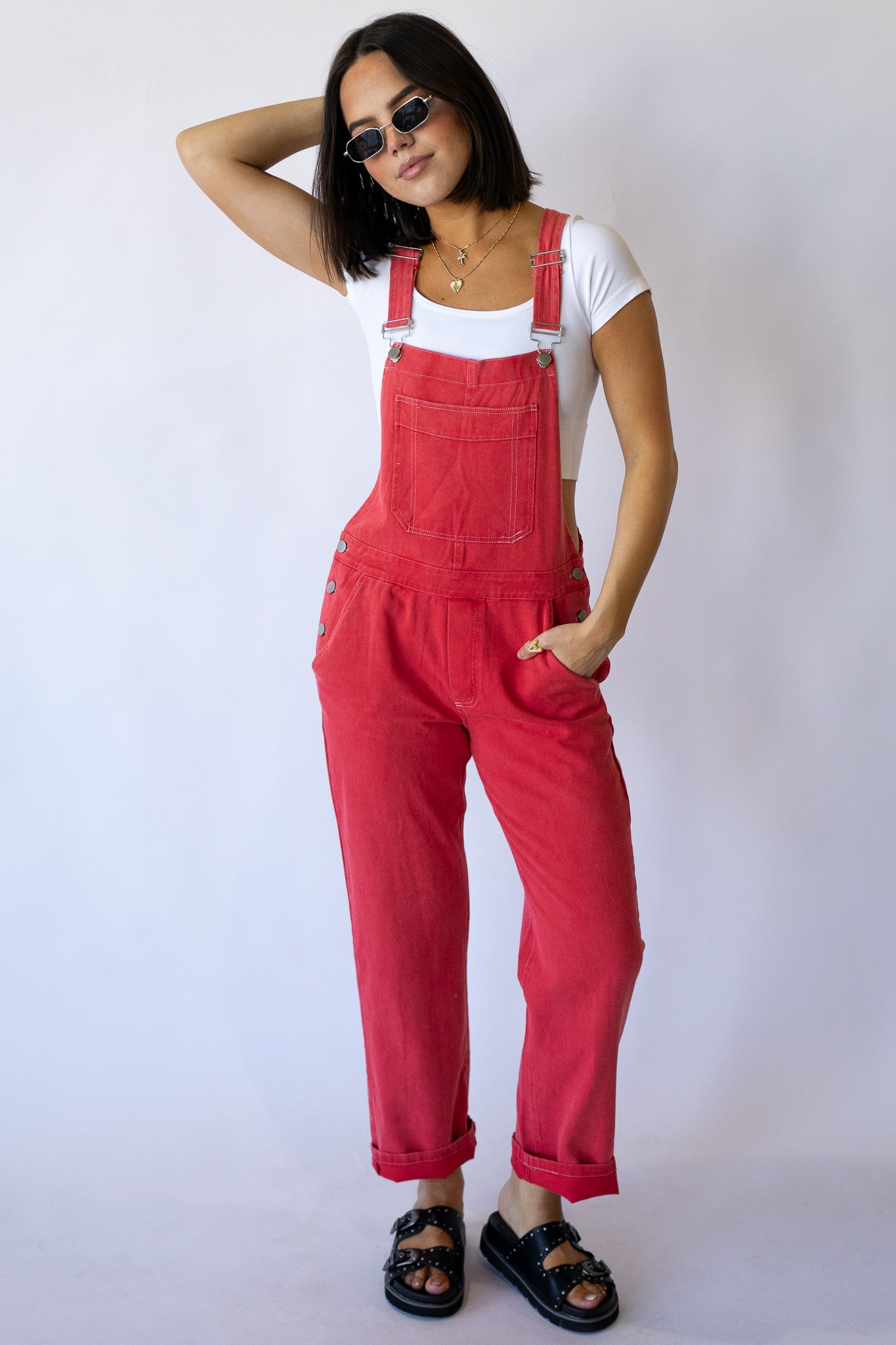 Red Rose Overalls