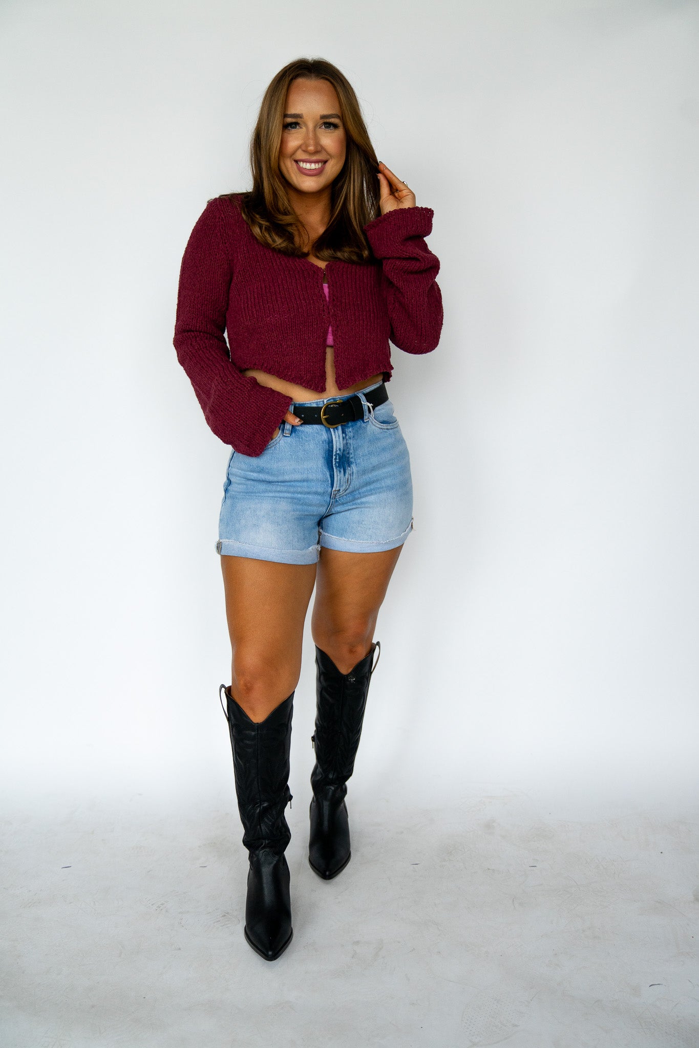 Open Front Knit Top