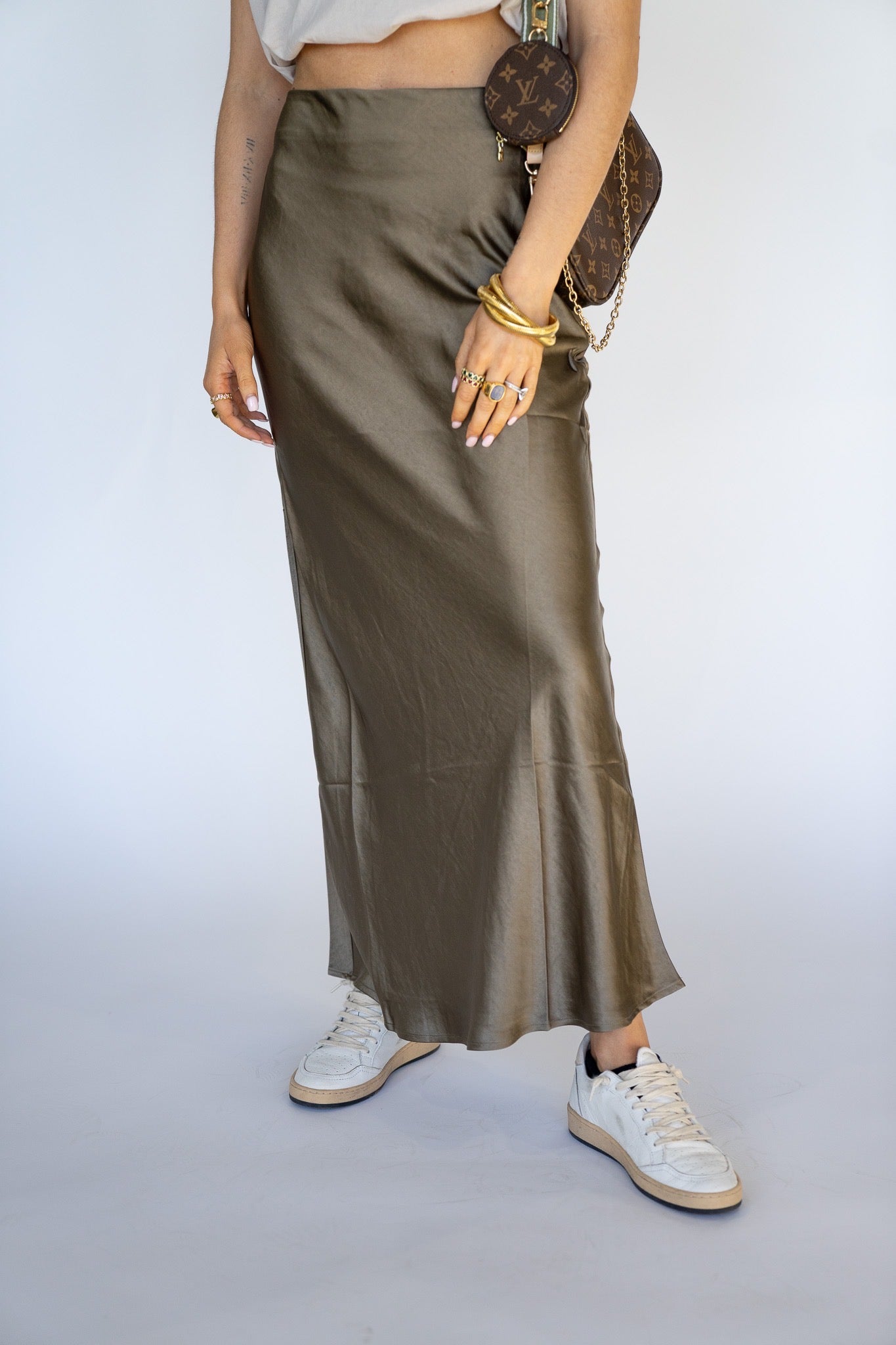 Maxi Satin Skirt (Multiple Colors)