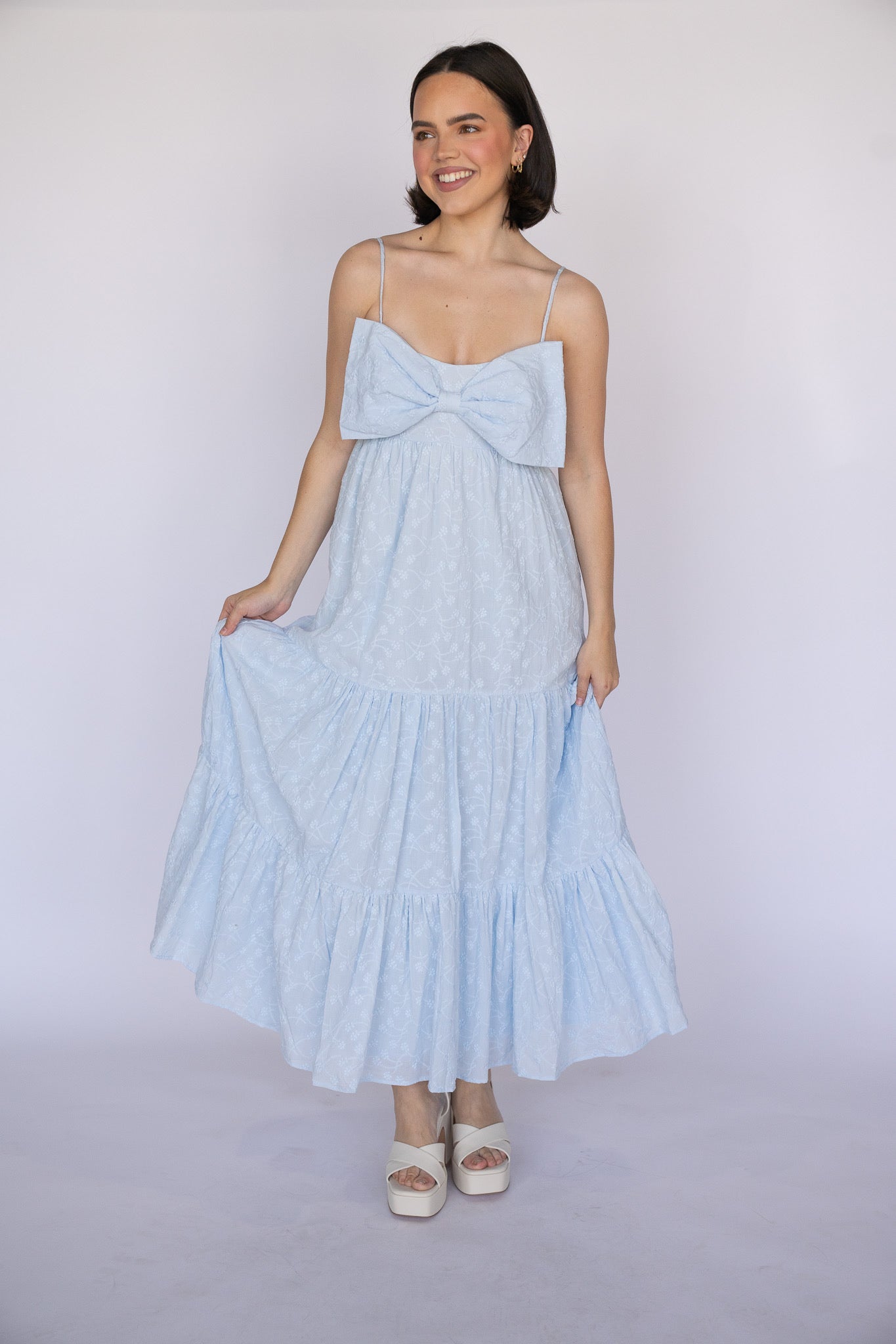 Bluebell Bow Maxi Dress 13thandswan Bluebell Bow Maxi Dress 13thandswan