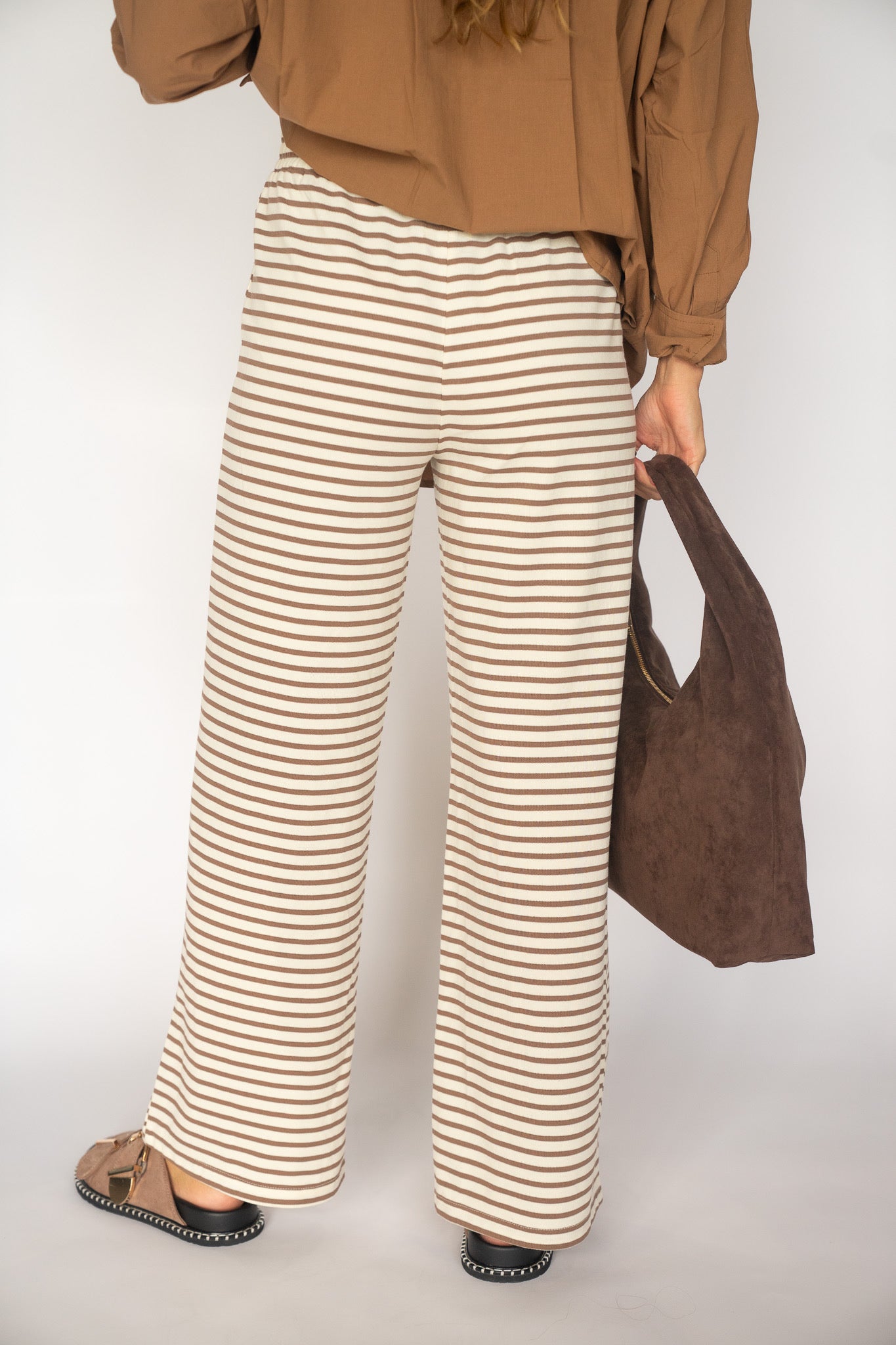Mocha Striped Pants