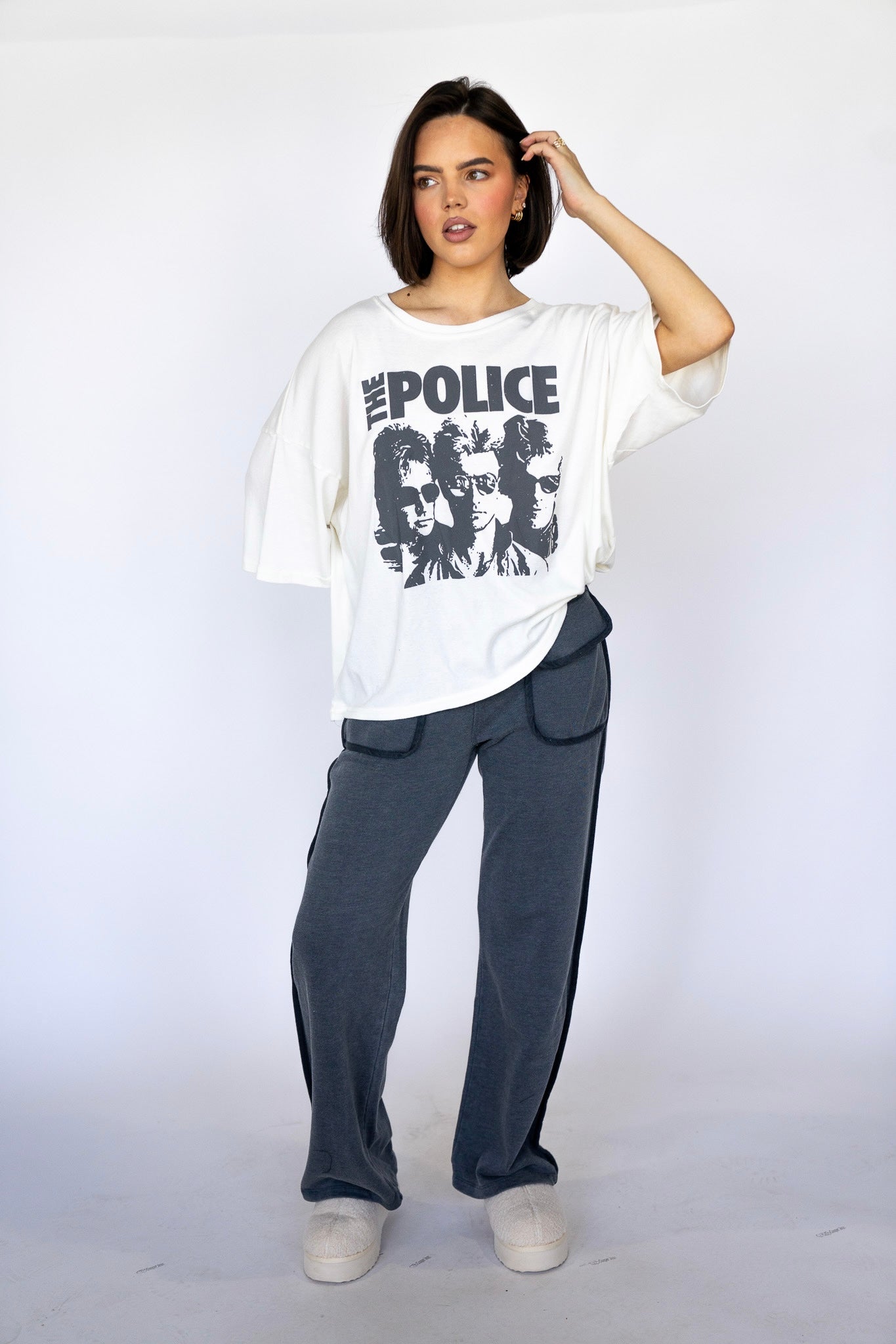 The Police Vintage Graphic Oversized Tee