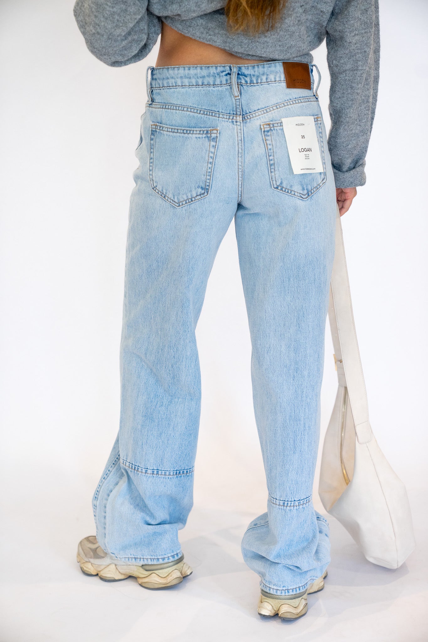 Light Wash Seamed Logan Jeans