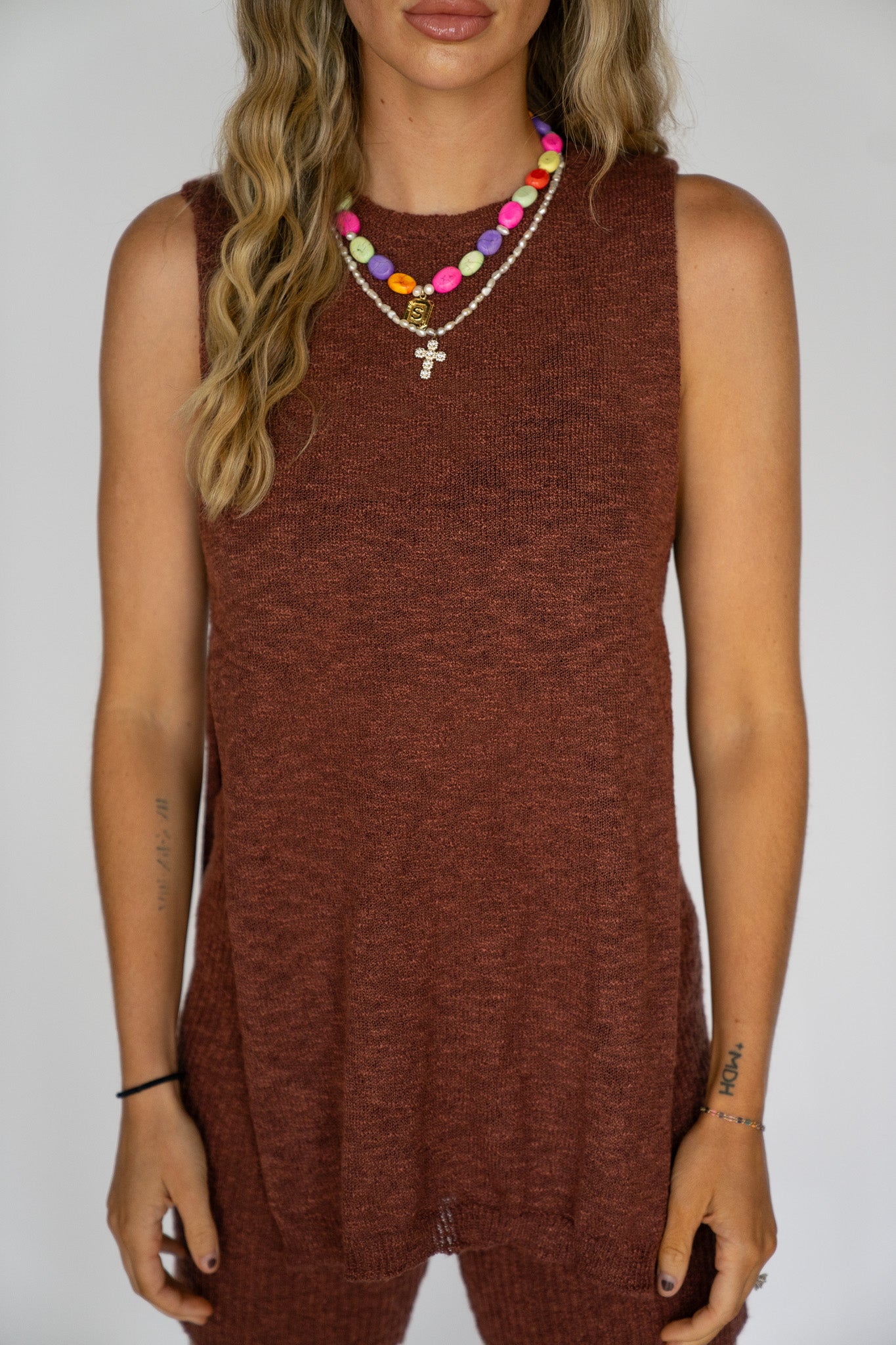 Sleeveless Knit Set