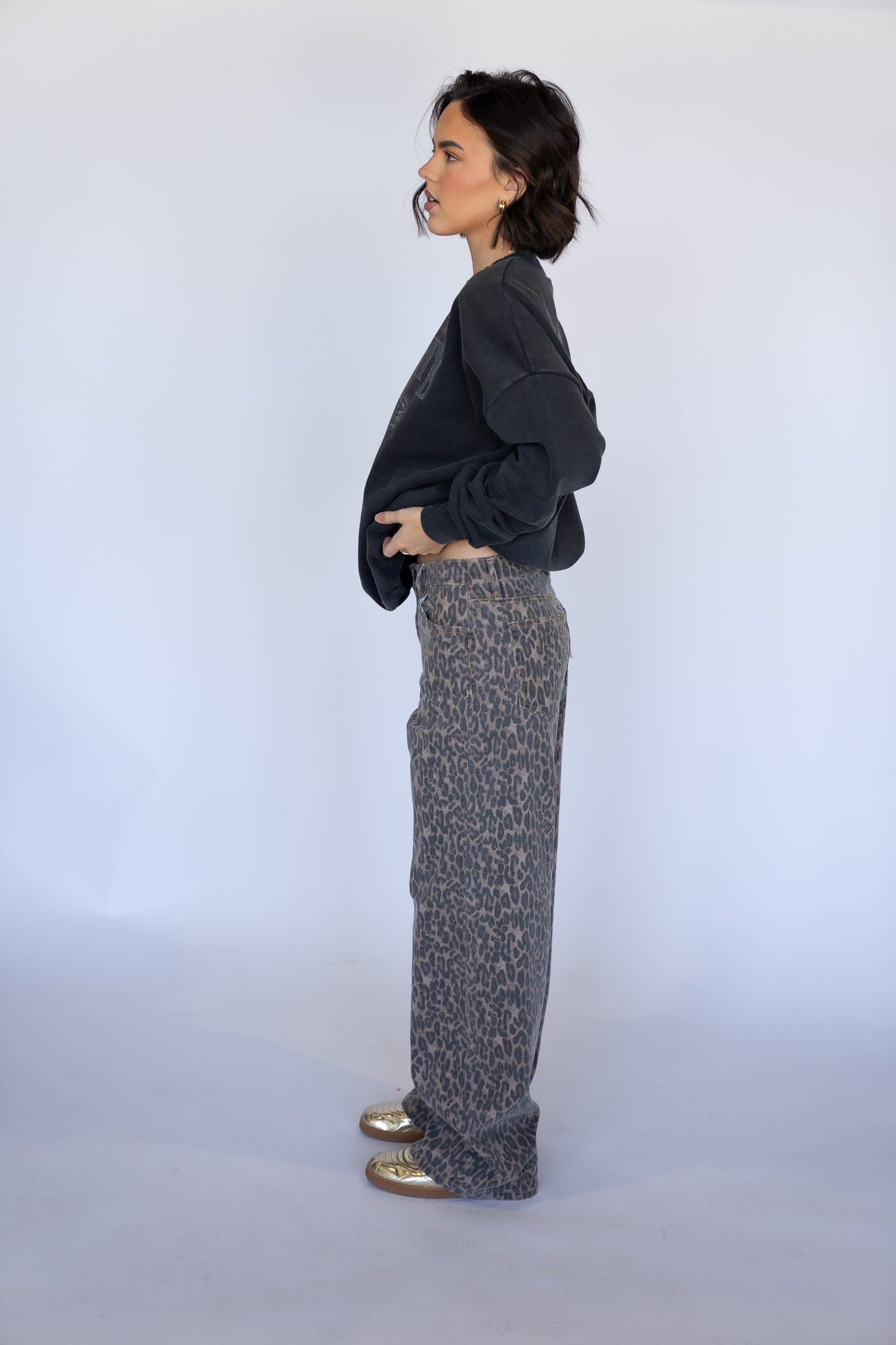 Leopard Relaxed Fit Denim