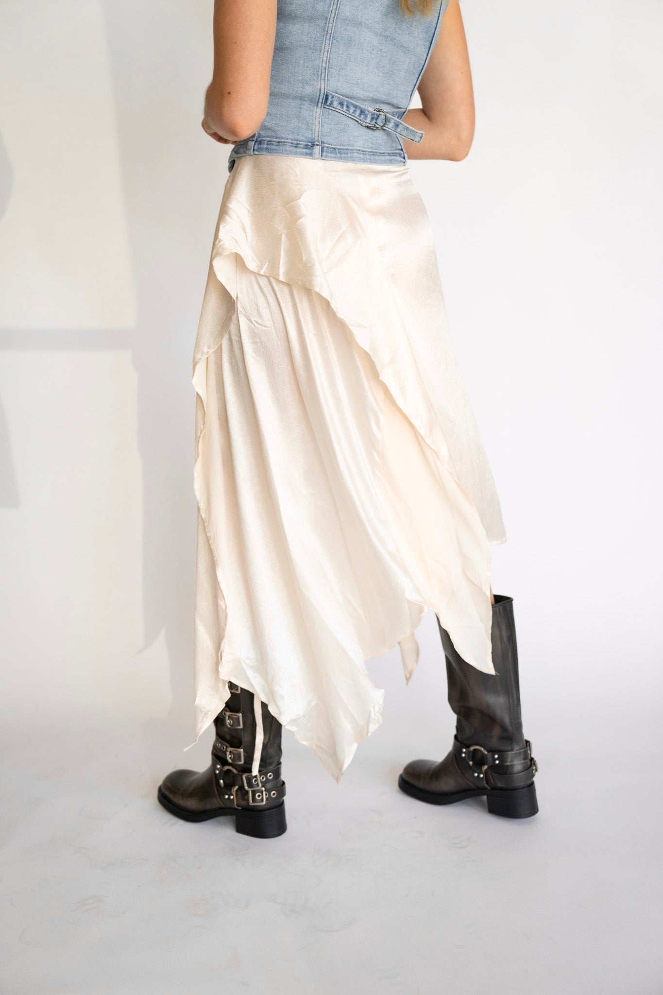 Asymmetric Wrap Skirt