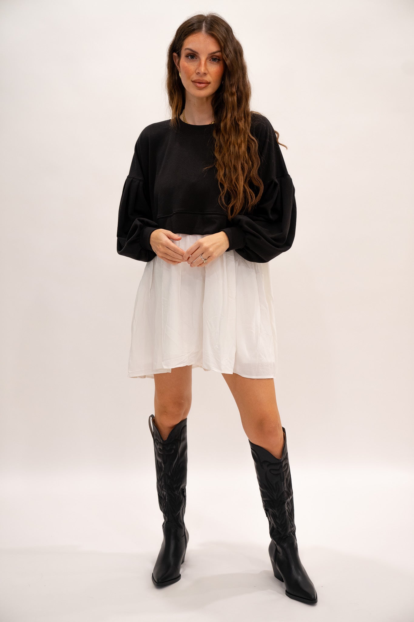 Contrast Mini Dress