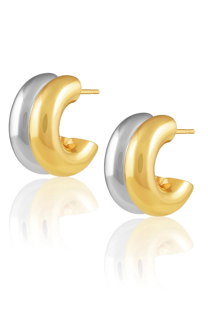 Kylie Two Tone Hoops