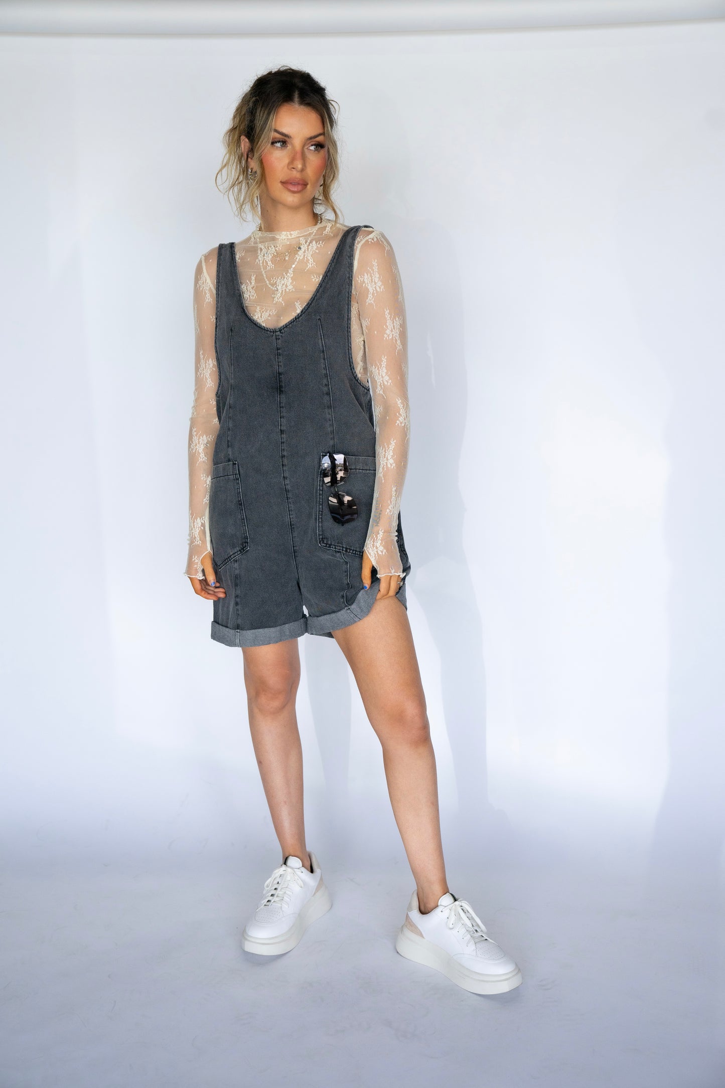 Kinsley Denim Romper