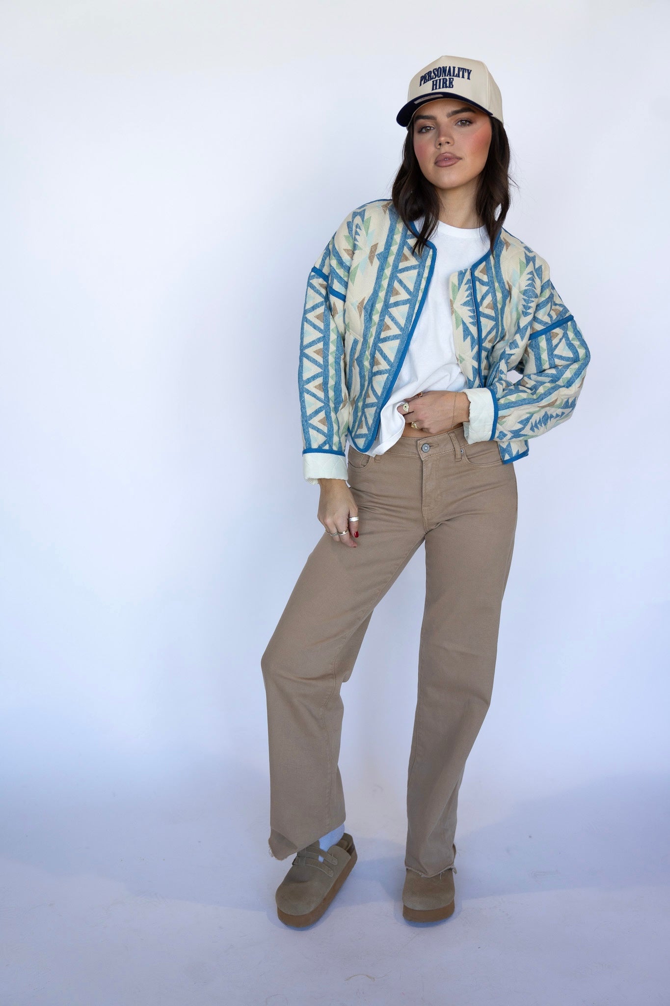 Khaki Mid Rise Logan Jean