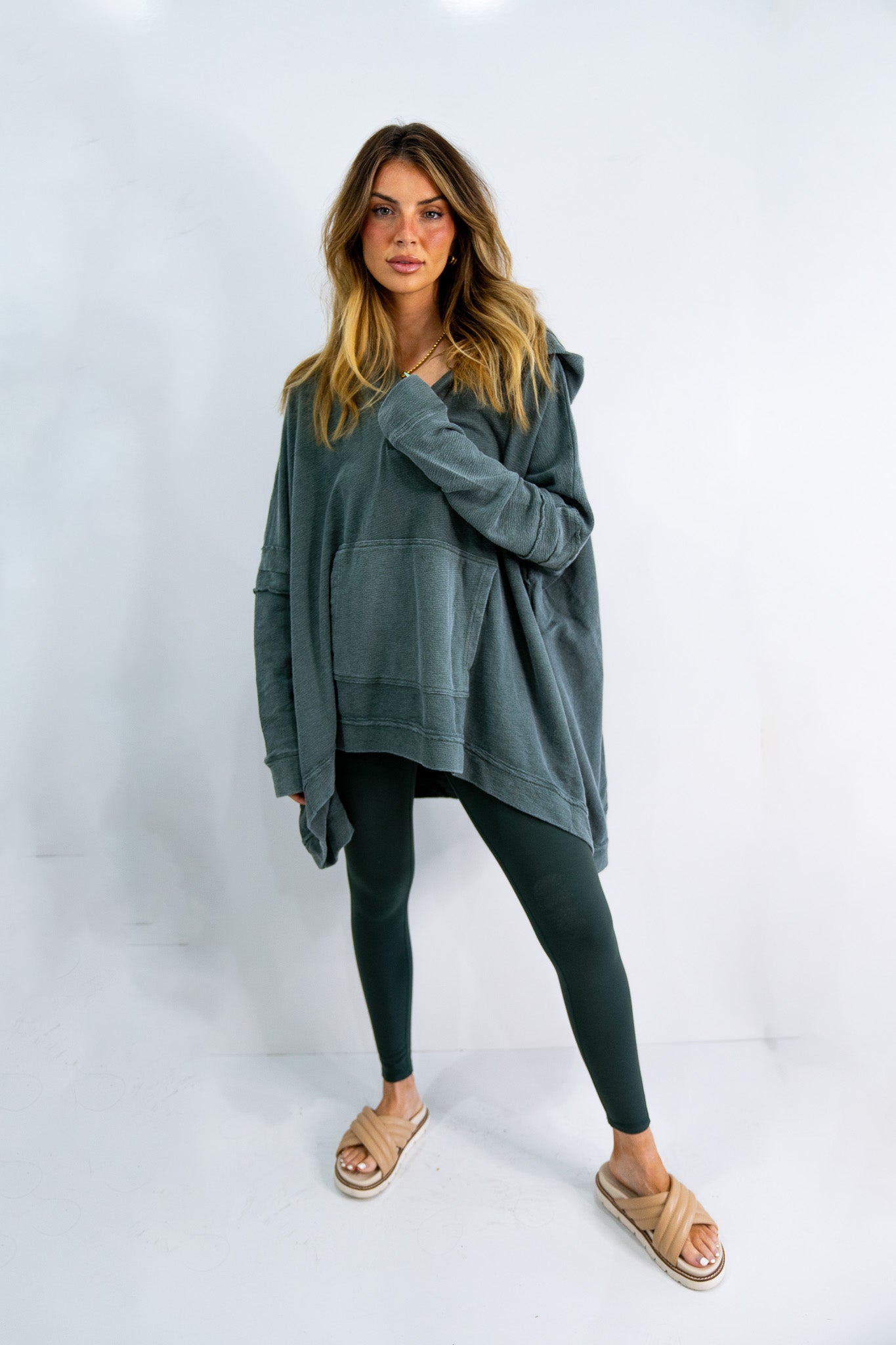 Her Cozy Poncho (Multiple Colors)
