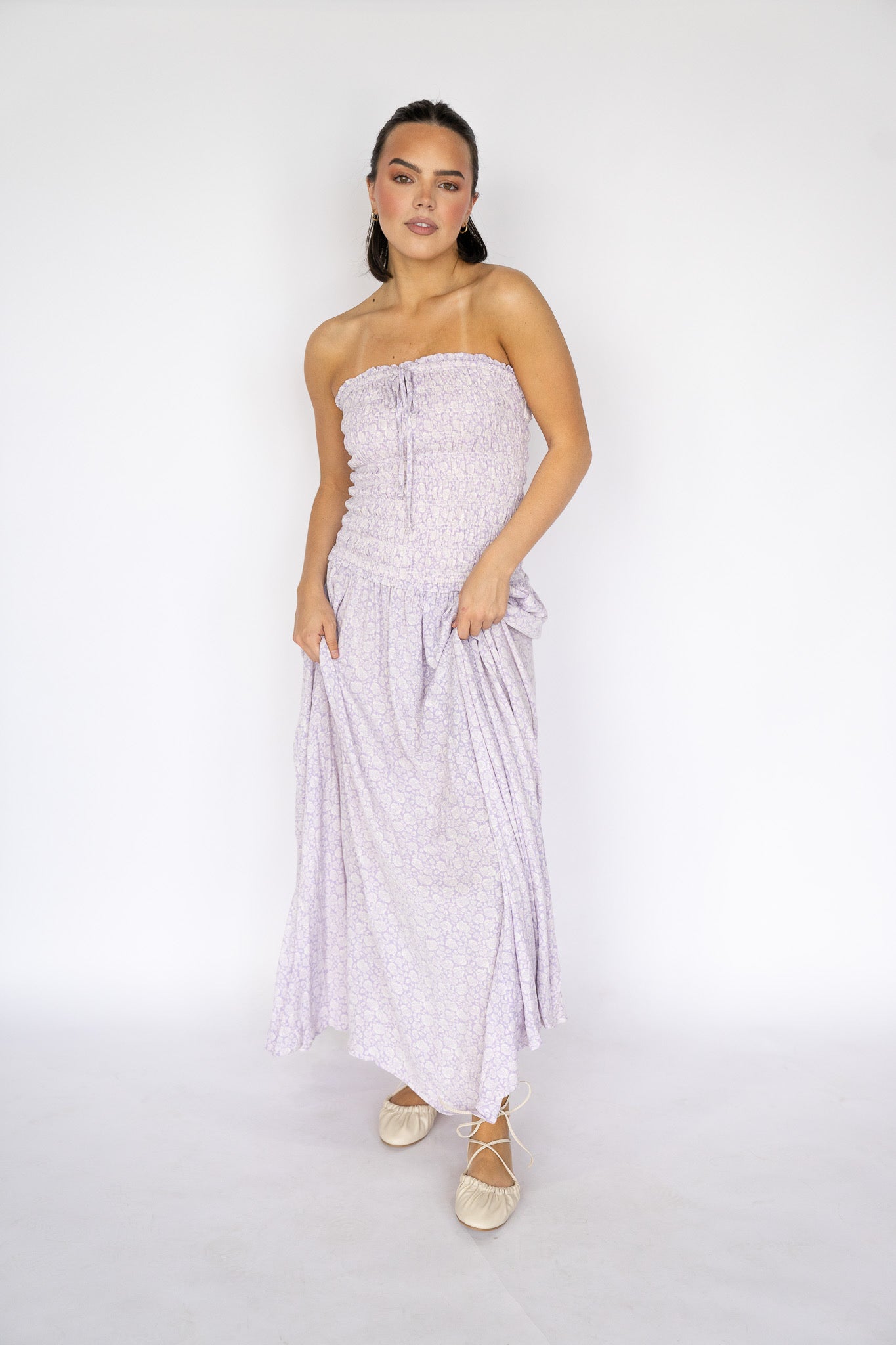 Lavender Breeze Smocked Maxi