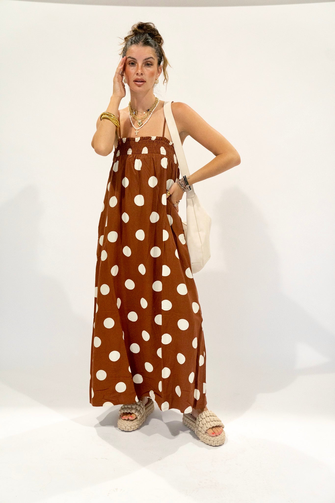 Polka Dot Maxi Dress (Multiple Colors)