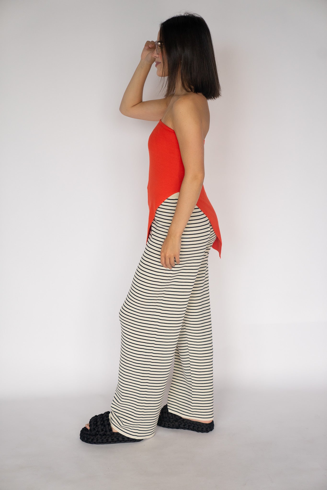 Asymmetrical Scarlet Top