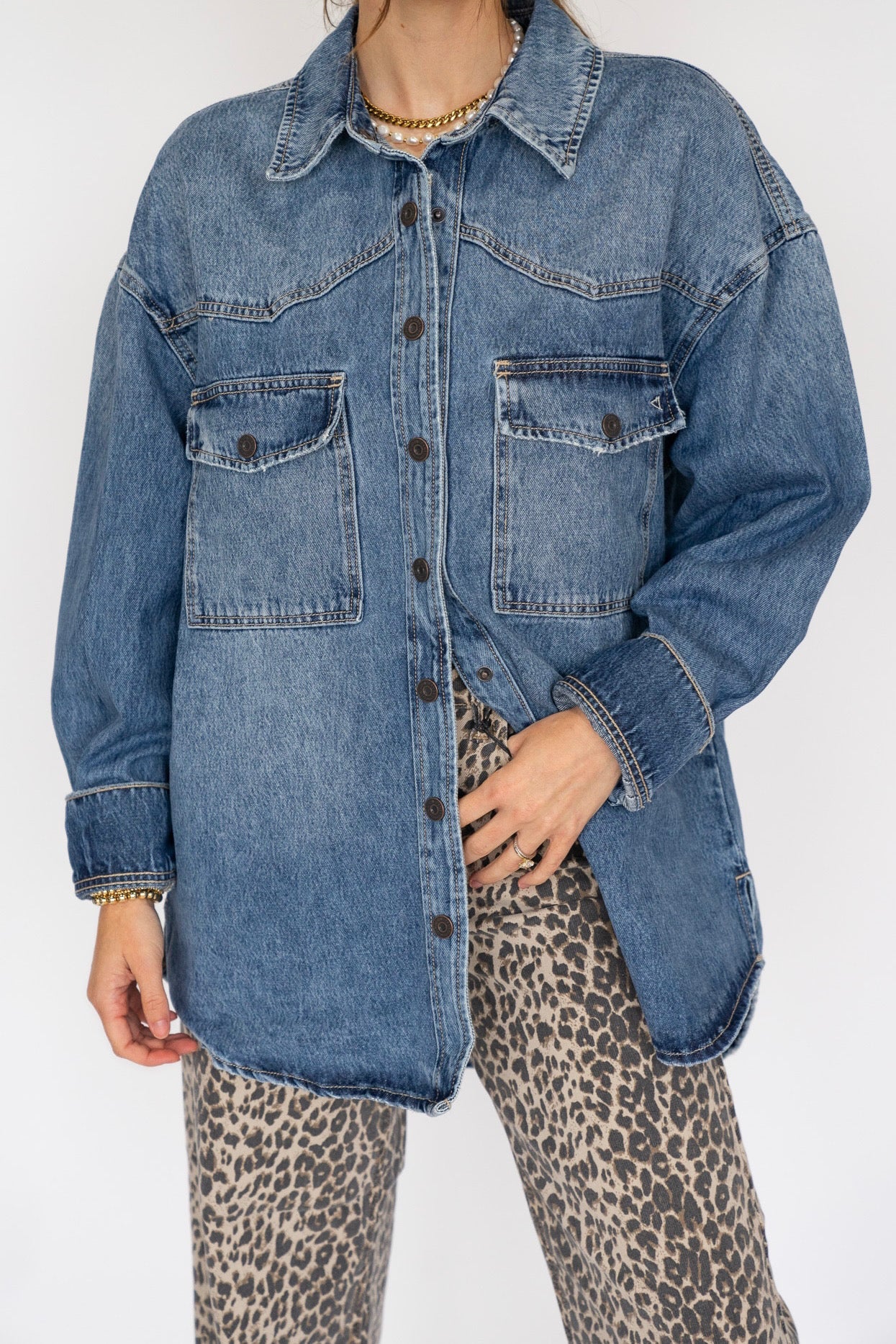 Abby Oversized Denim Top