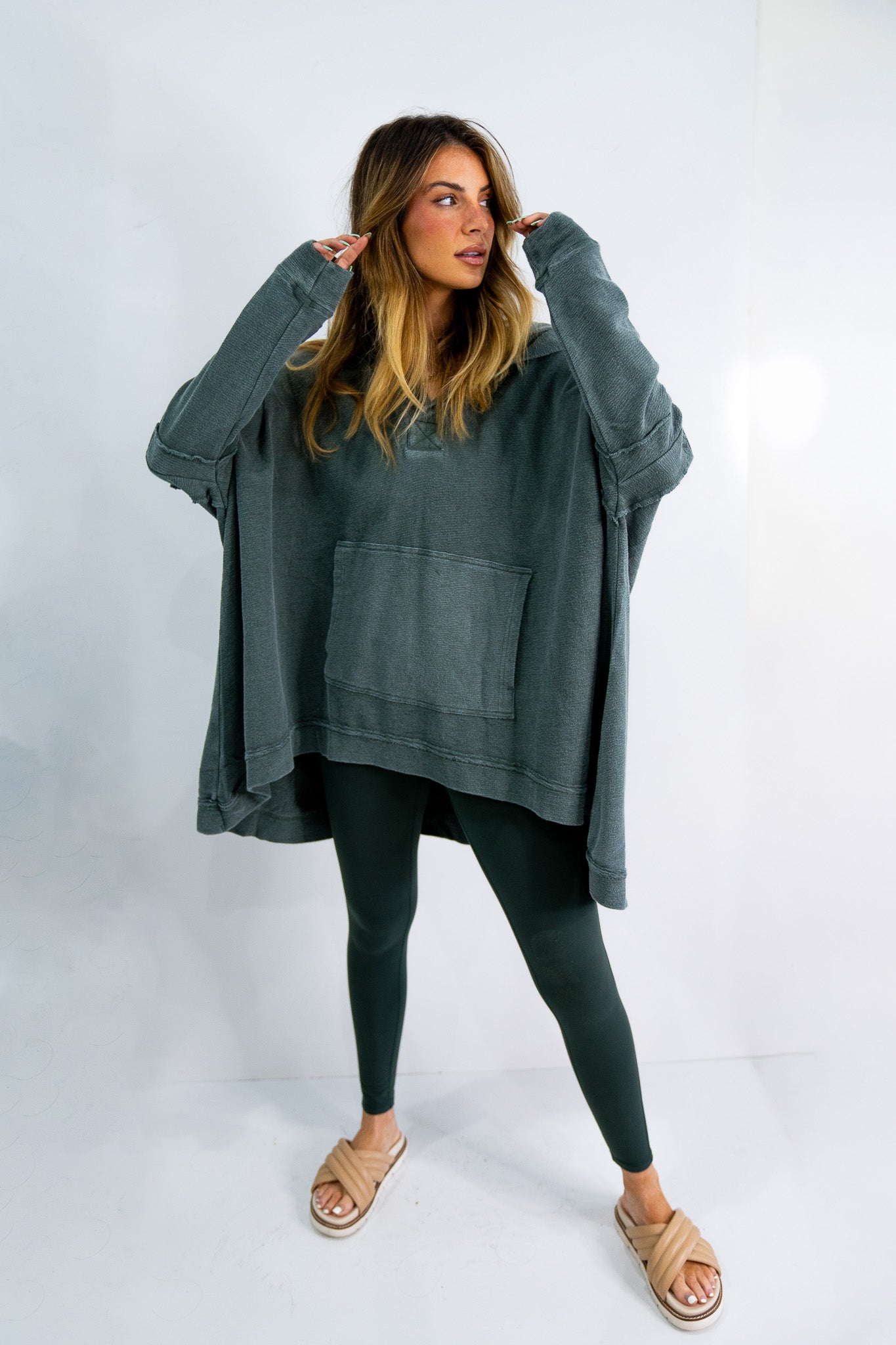 Her Cozy Poncho (Multiple Colors)