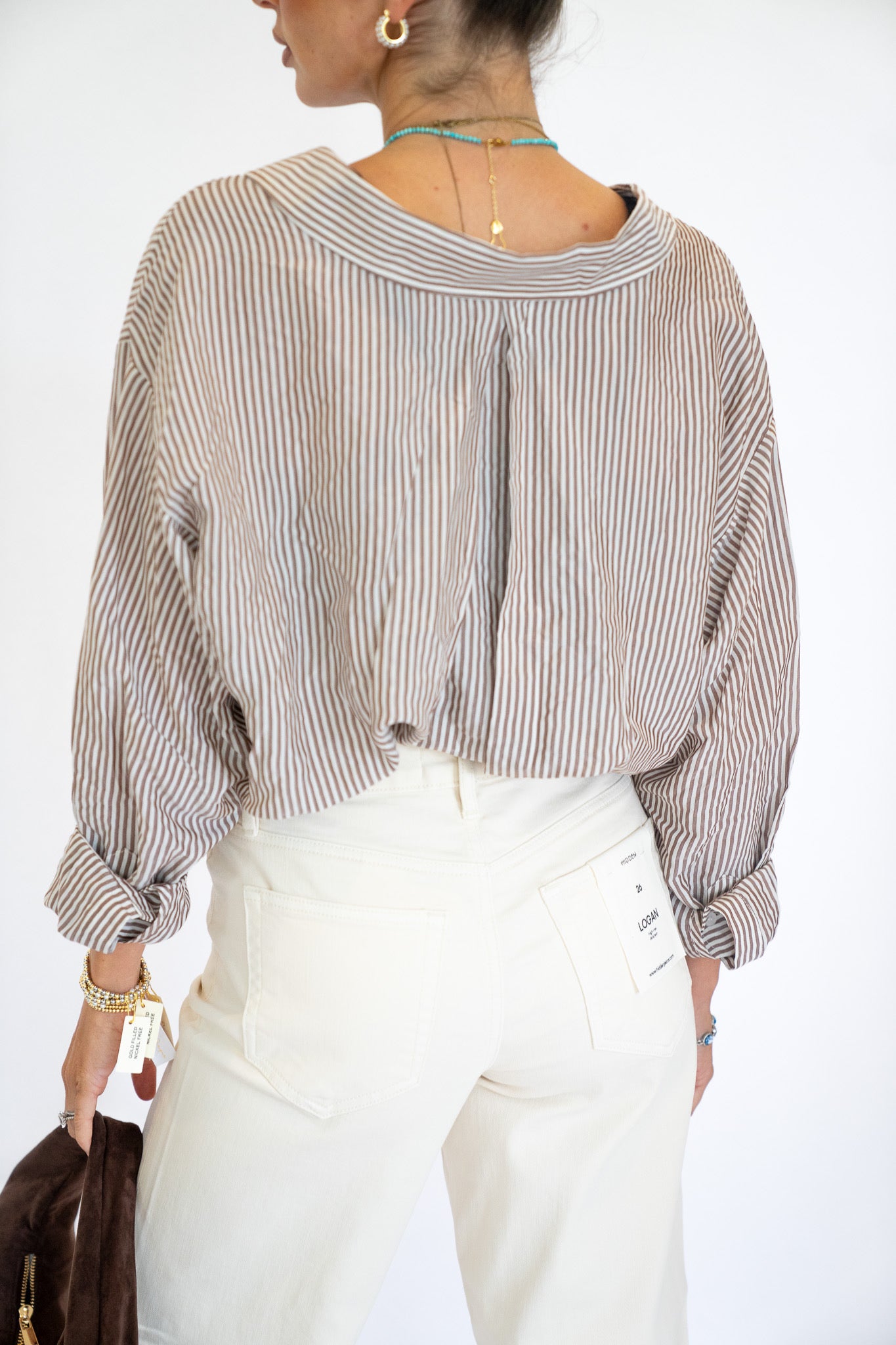 Striped Oversized Button Up