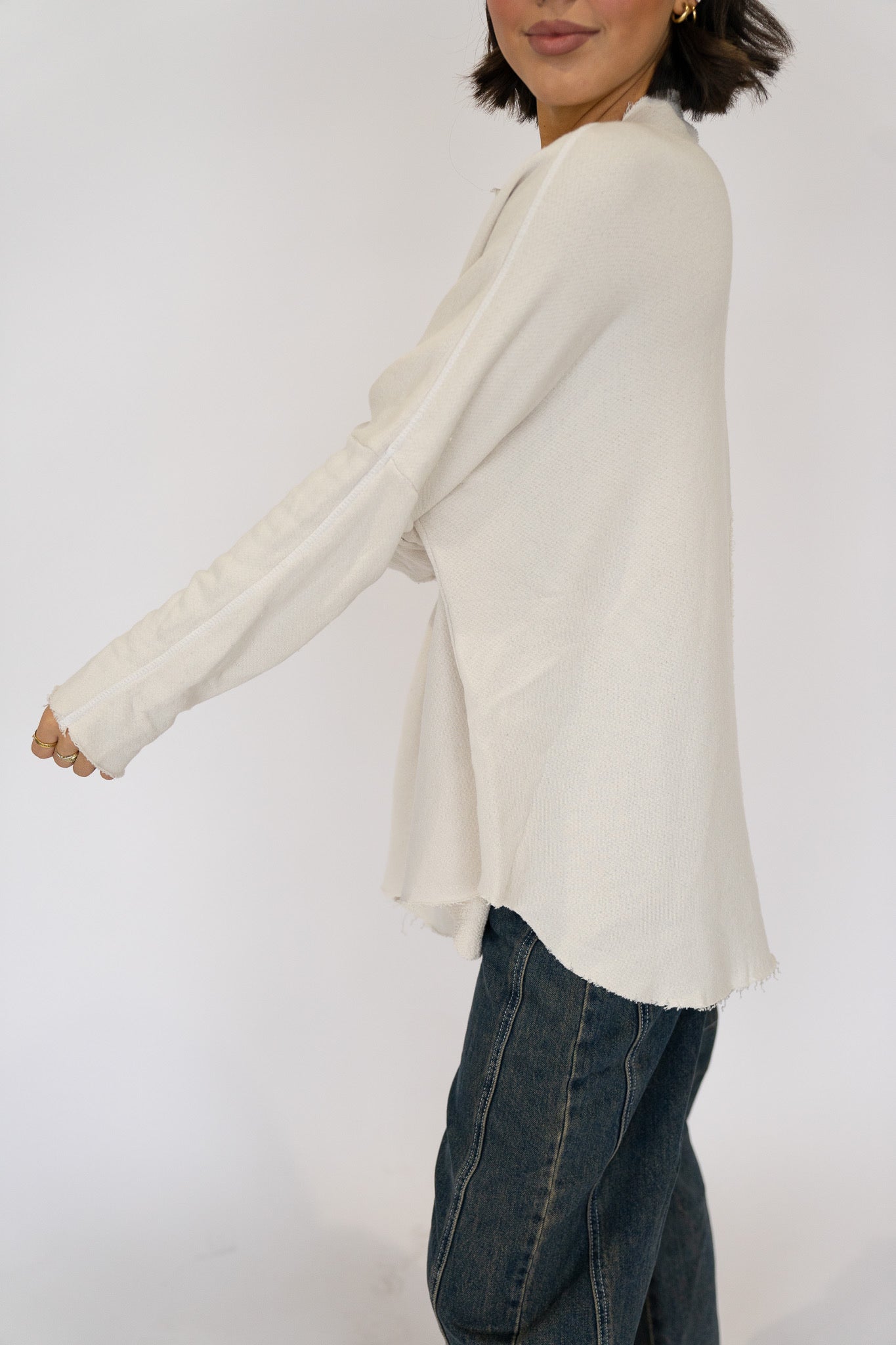 Henley Raw Edge Longsleeve