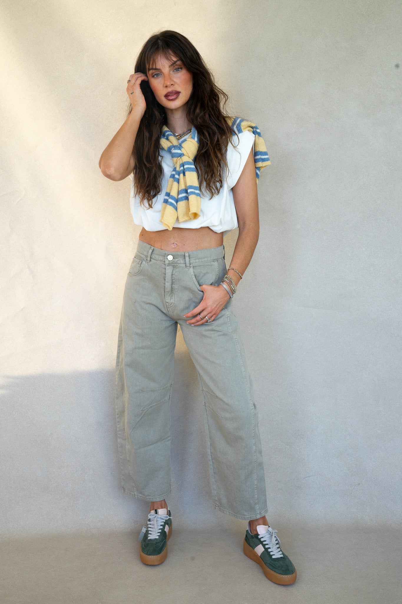Stone High Waist Barrels