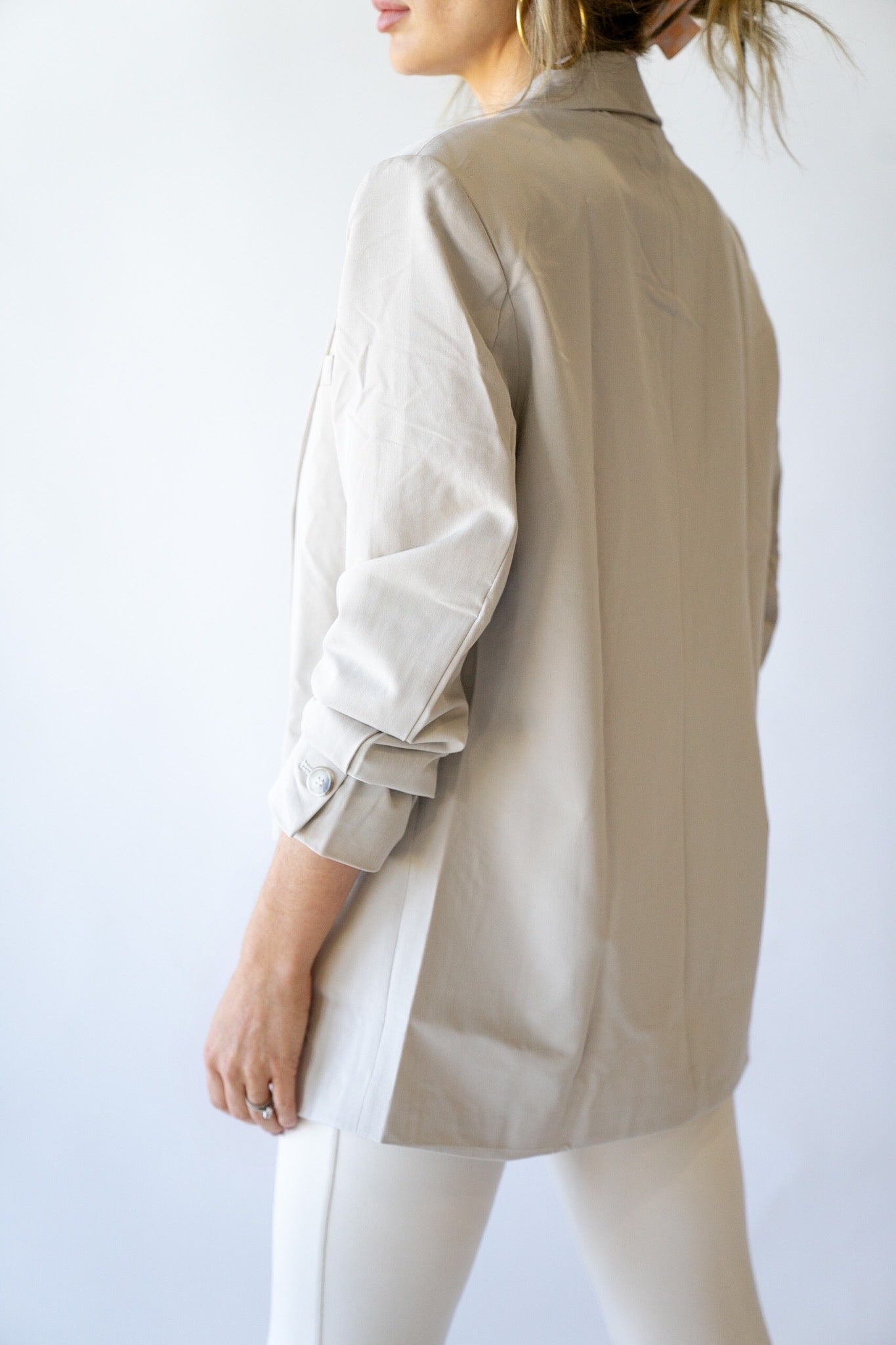 Greige Longline Blazer