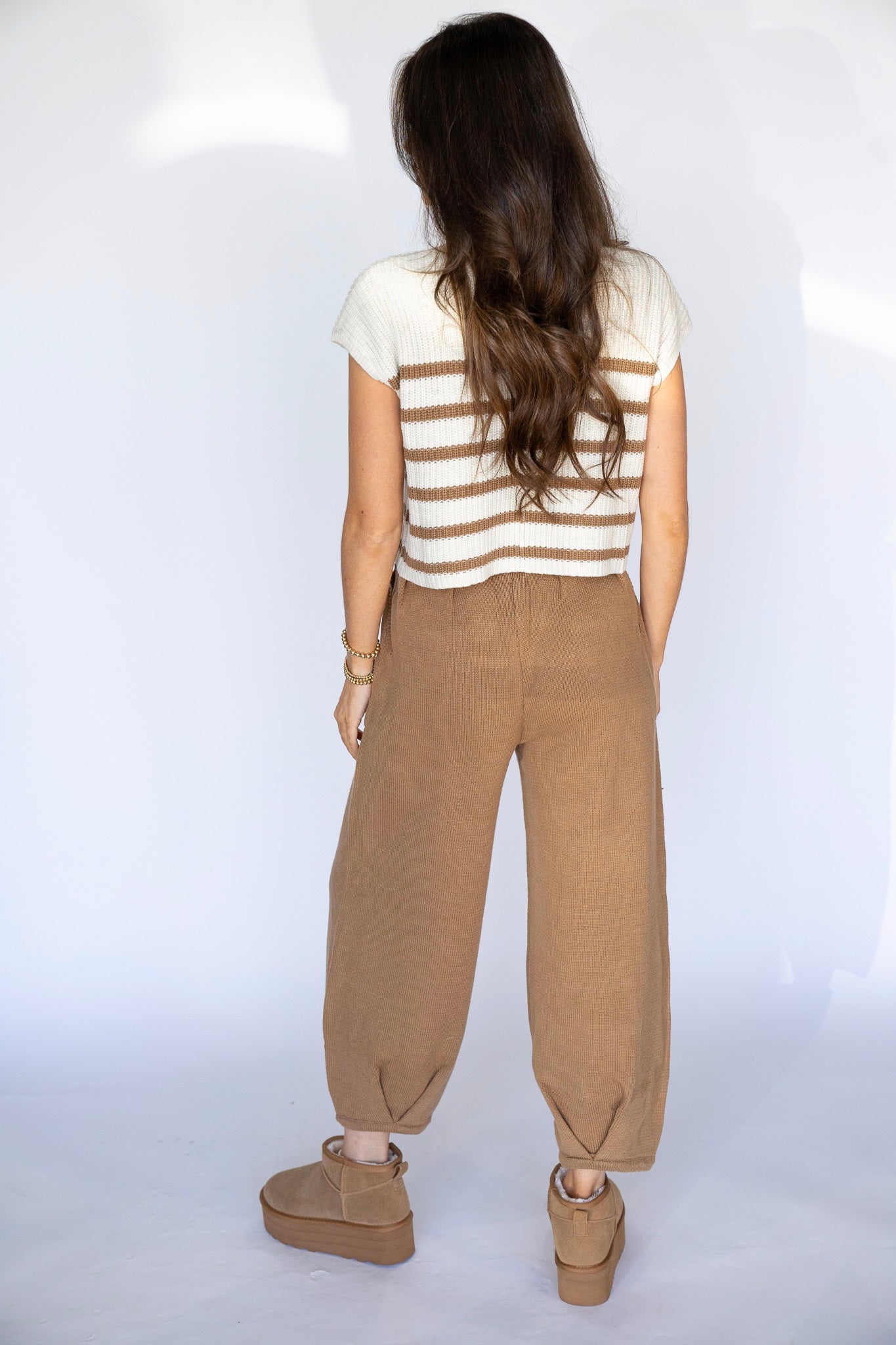 White Mocha Knit Top