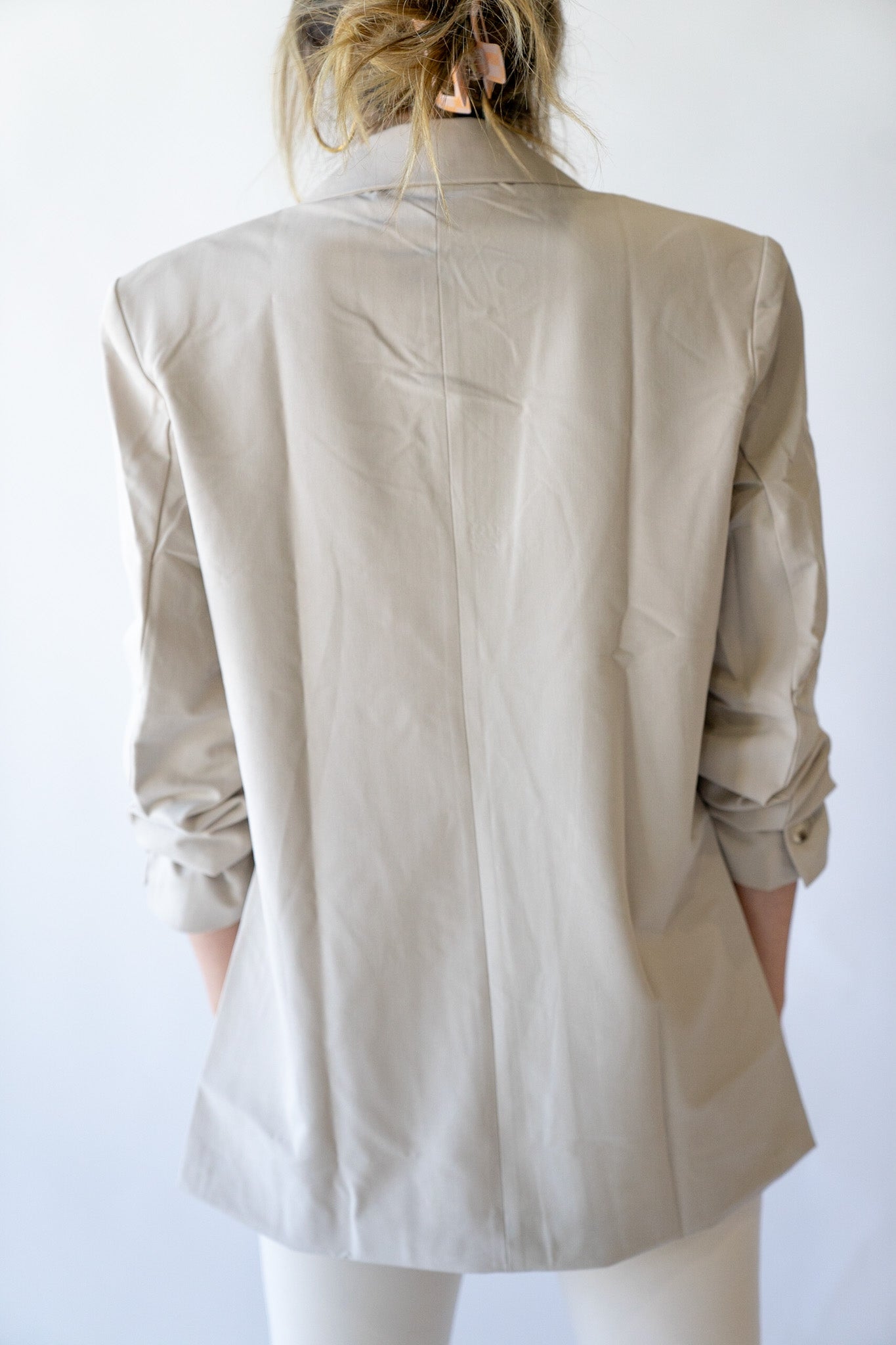 Greige Longline Blazer