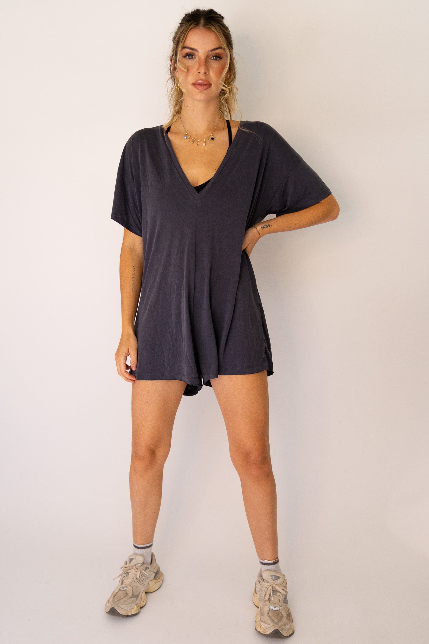 Crewneck Jersey Romper