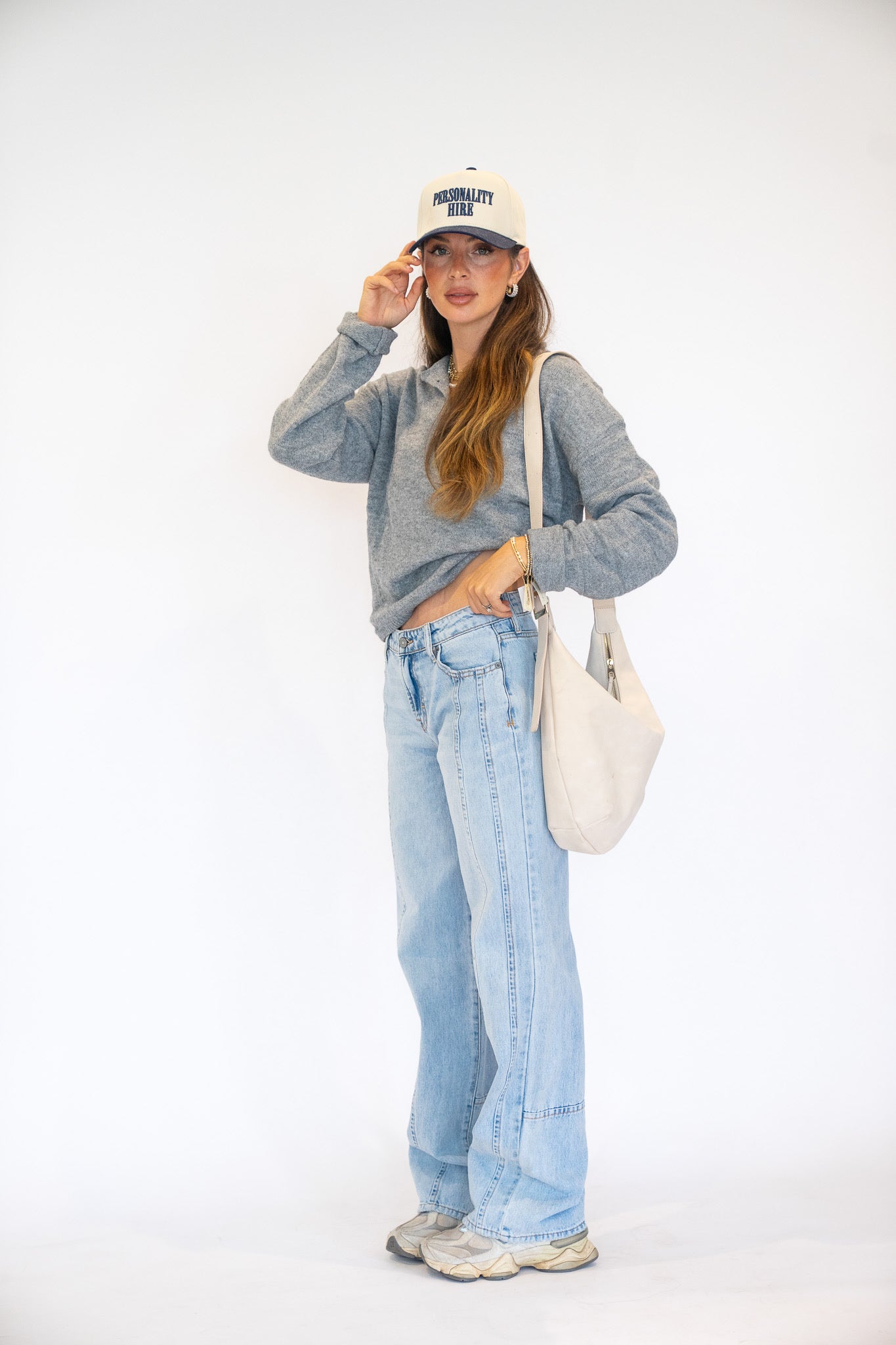Light Wash Seamed Logan Jeans