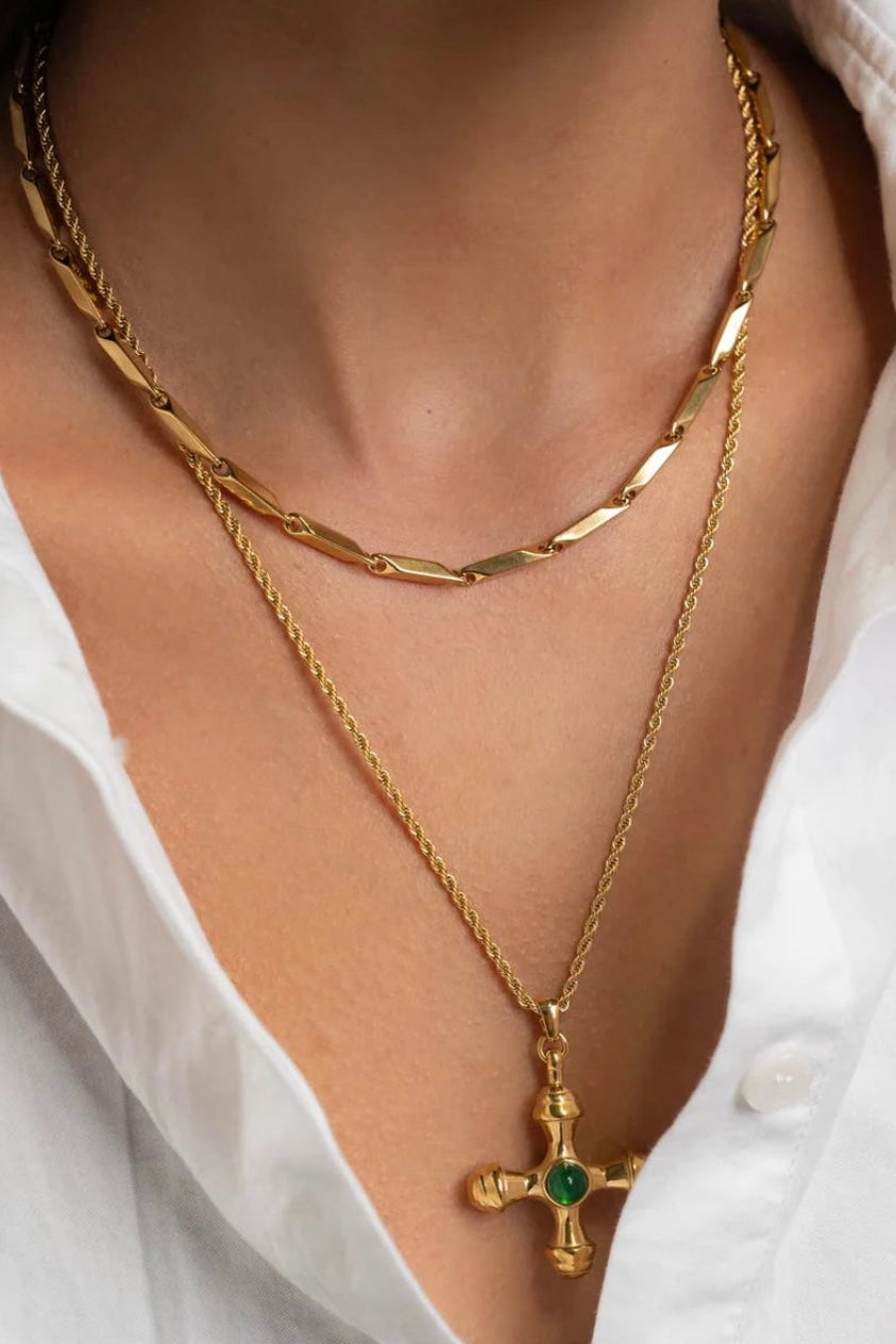 Cathy Double Necklace (Multiple Colors)
