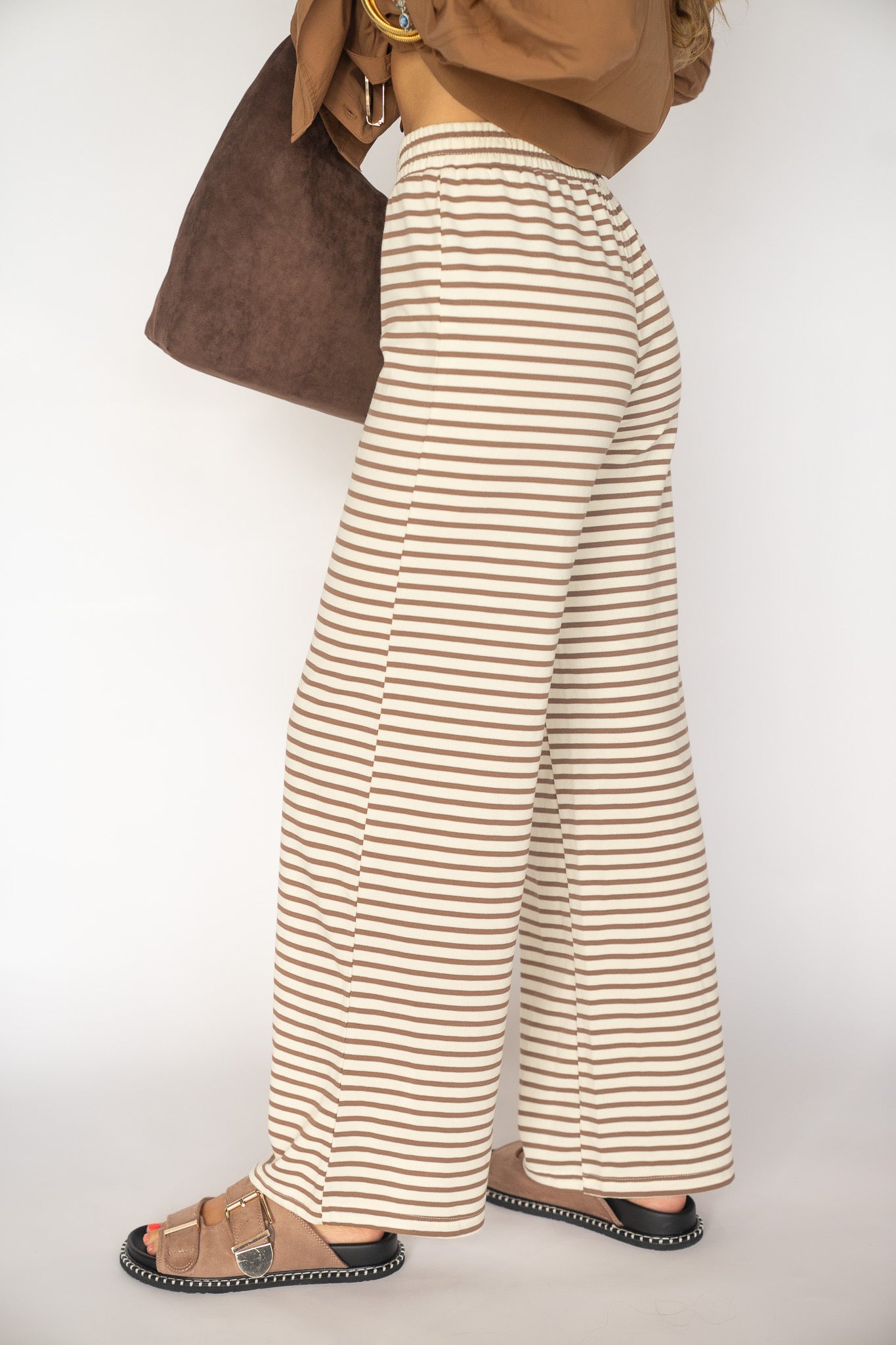 Mocha Striped Pants