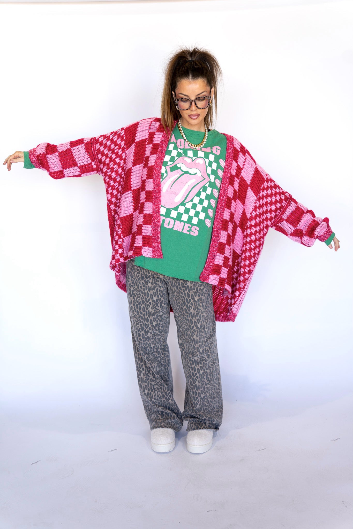 Pink & Red Ellie Knit Cardigan (13th Exclusive)