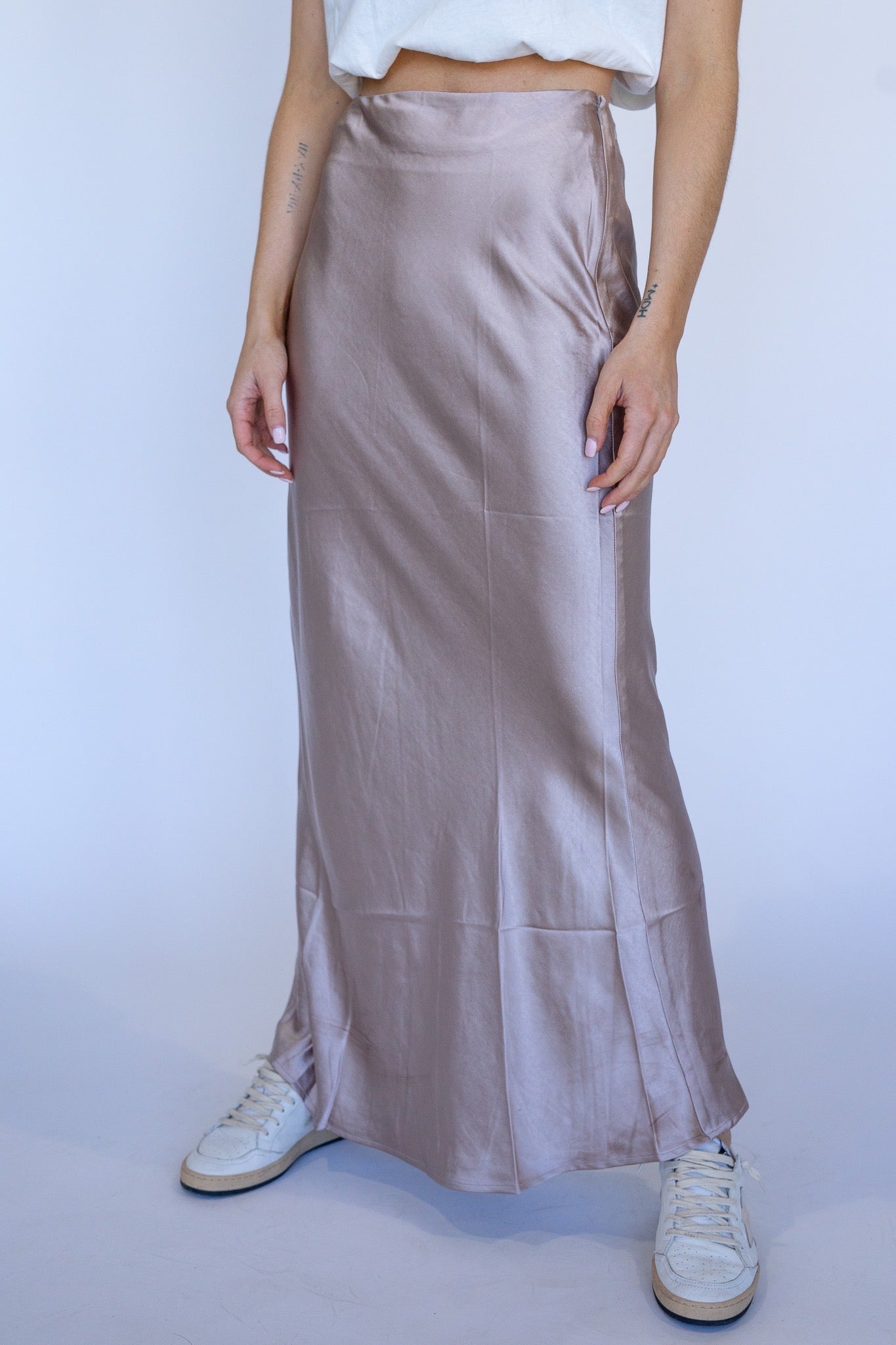 Maxi Satin Skirt (Multiple Colors)