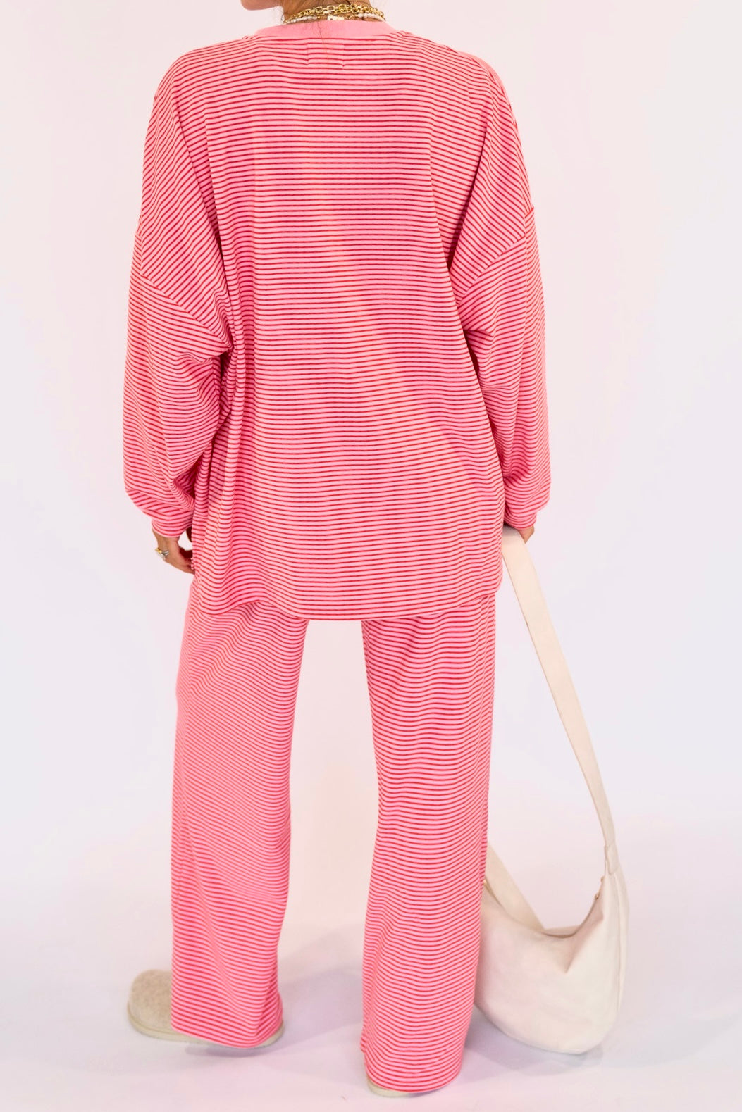 Pink/Red Striped Top