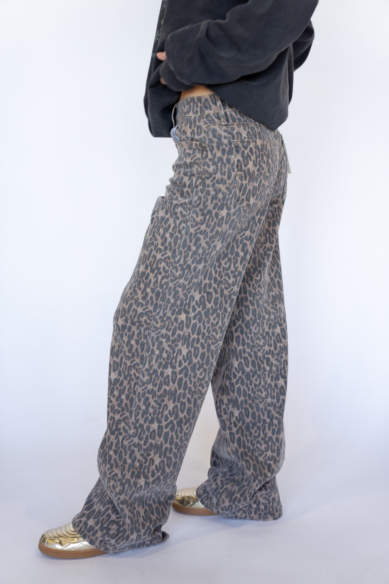 Leopard Relaxed Fit Denim