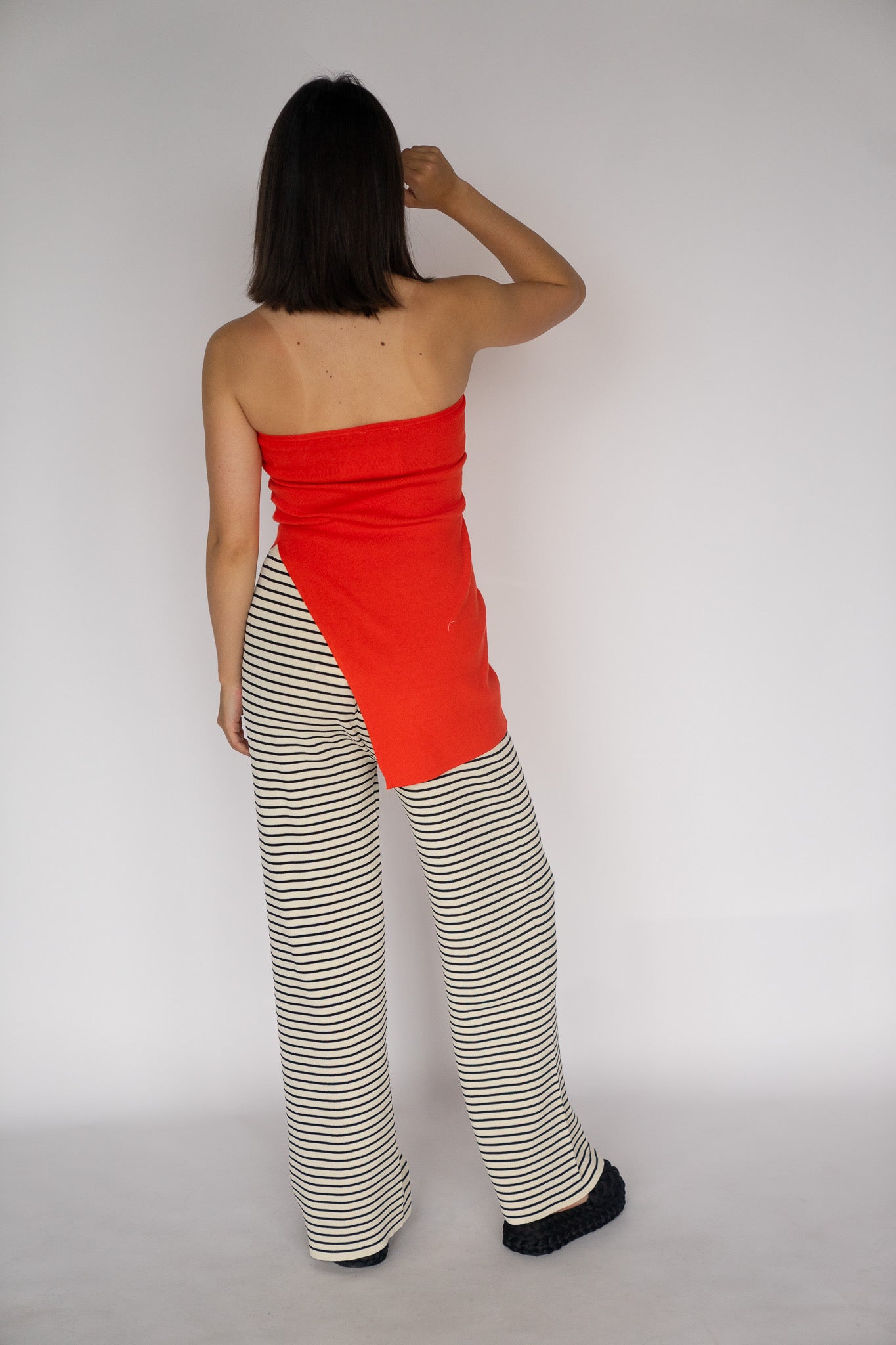 Asymmetrical Scarlet Top